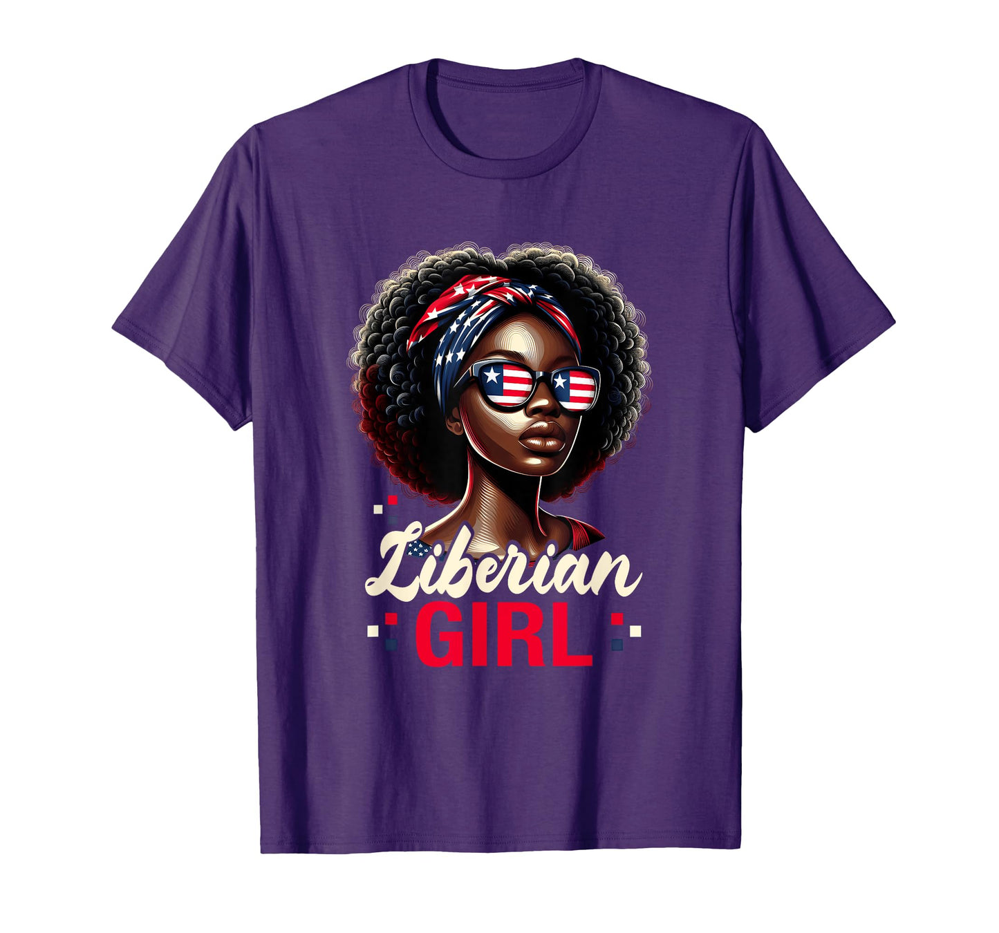 Liberia Flag Bandana Black Woman Girl Souvenirs Liberian T-Shirt
