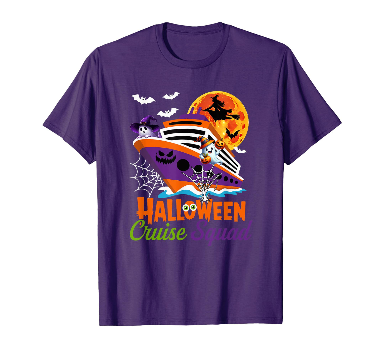 Halloween Cruise Squad Boo Ghosts Witch Horror Cruise Ship T-Shirt