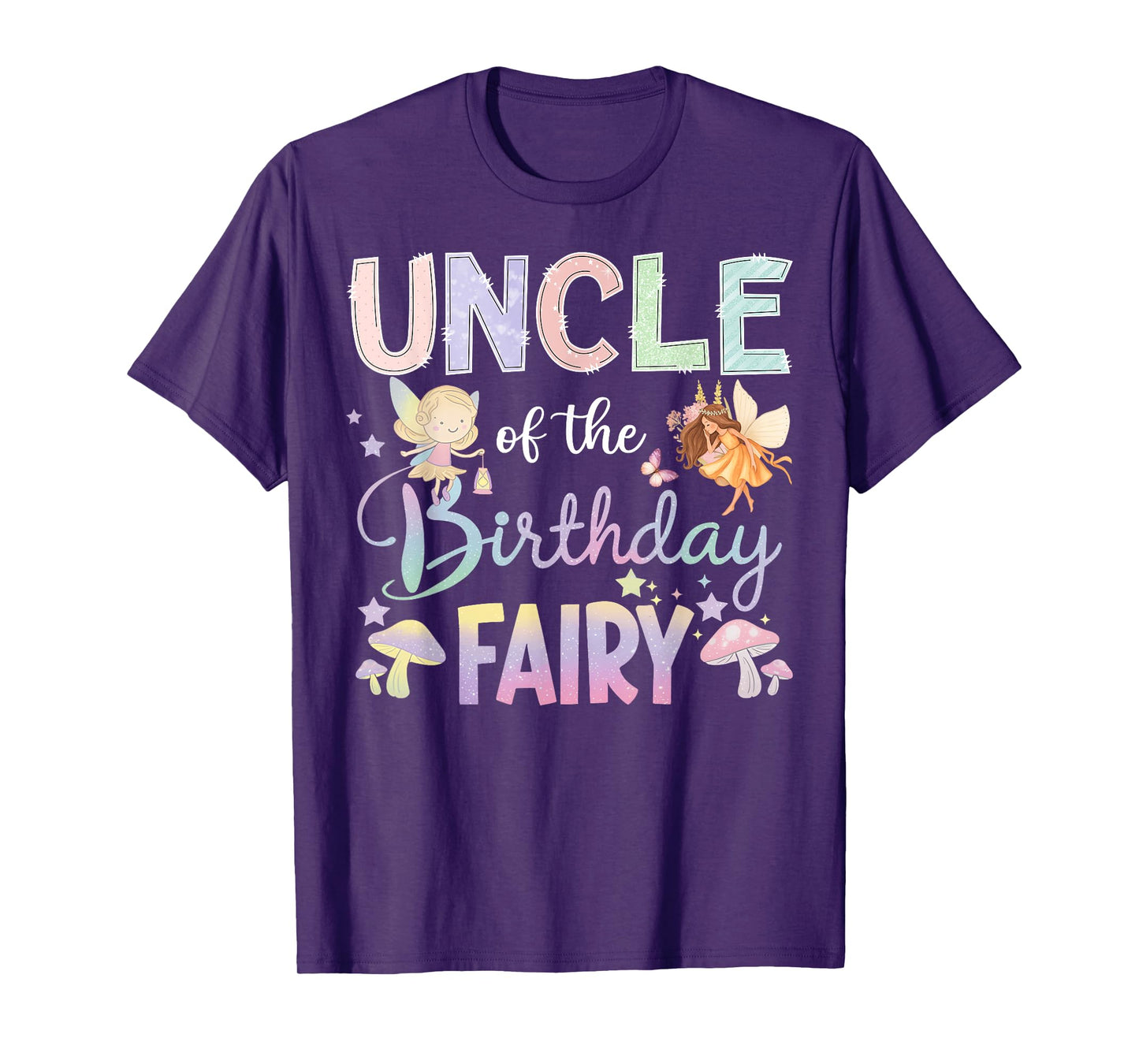 Uncle Of The Birthday Fairy Little Girl Magical Family T-Shirt