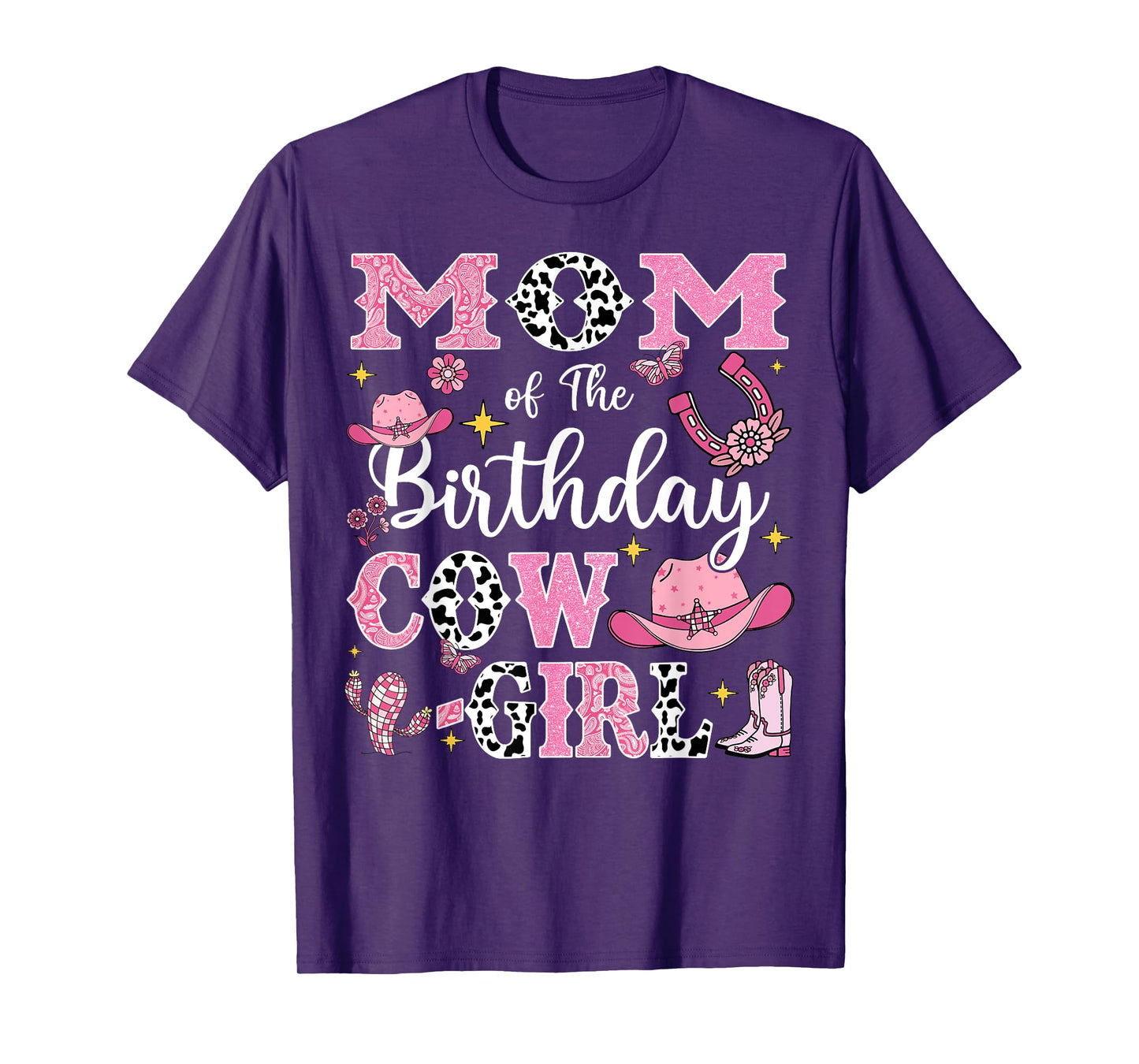 Mom Of The Birthday Cow-Girl Rodeo Cow Girl Birthday T-Shirt