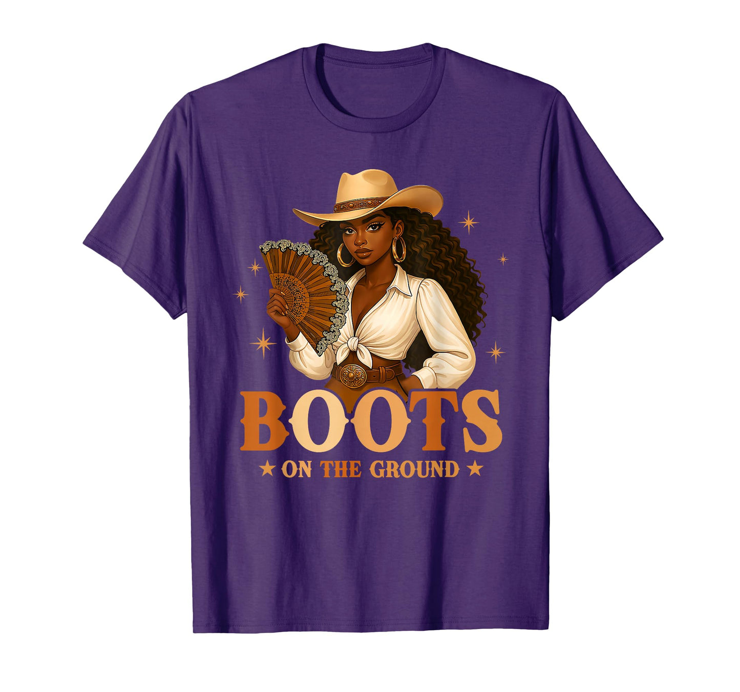 Boots On The Ground Juneteenth Black Cowgirl Black Women T-Shirt