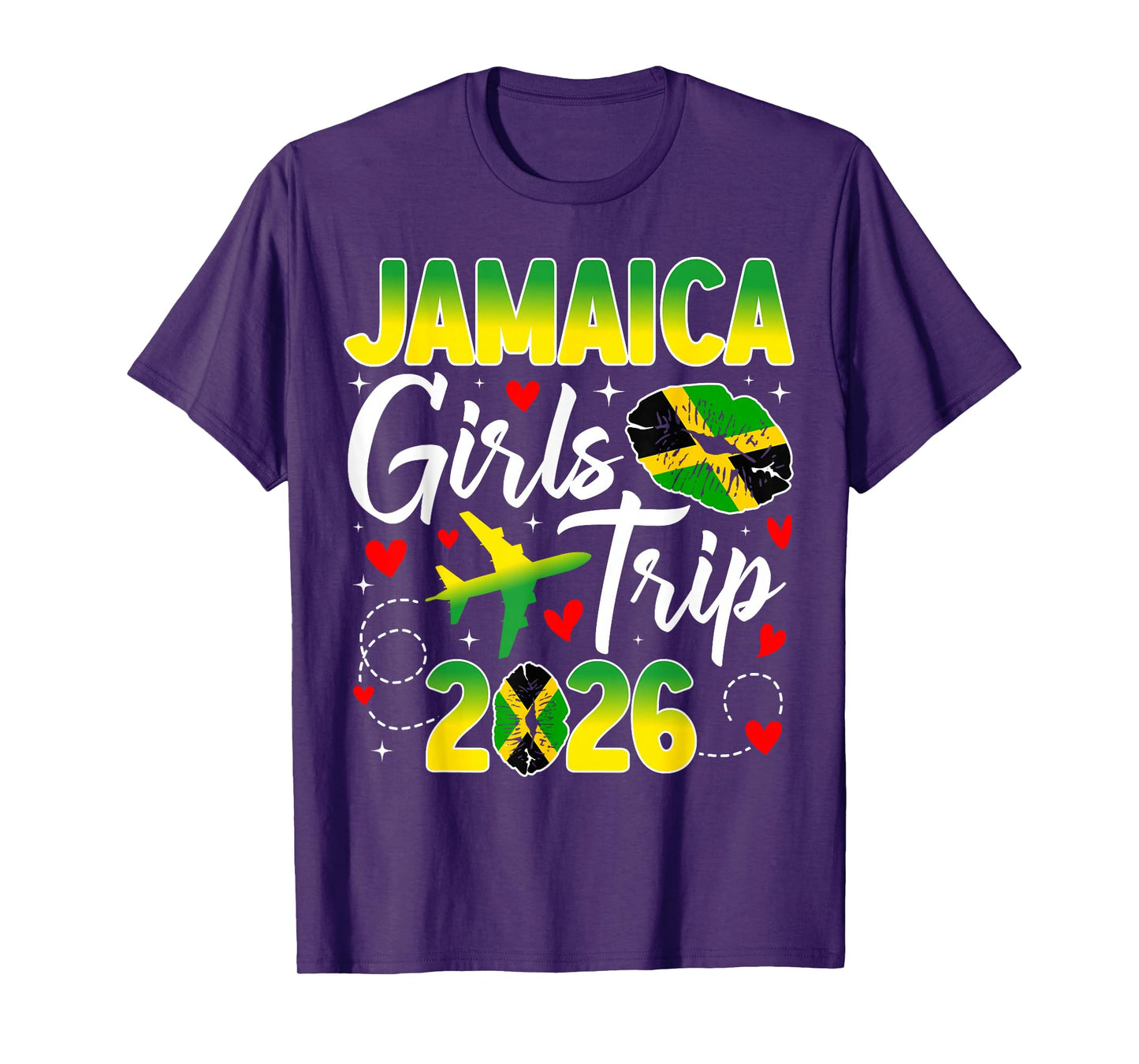 Womens Jamaica Girls Trip 2026 Summer Vacation Weekend Funny T-Shirt