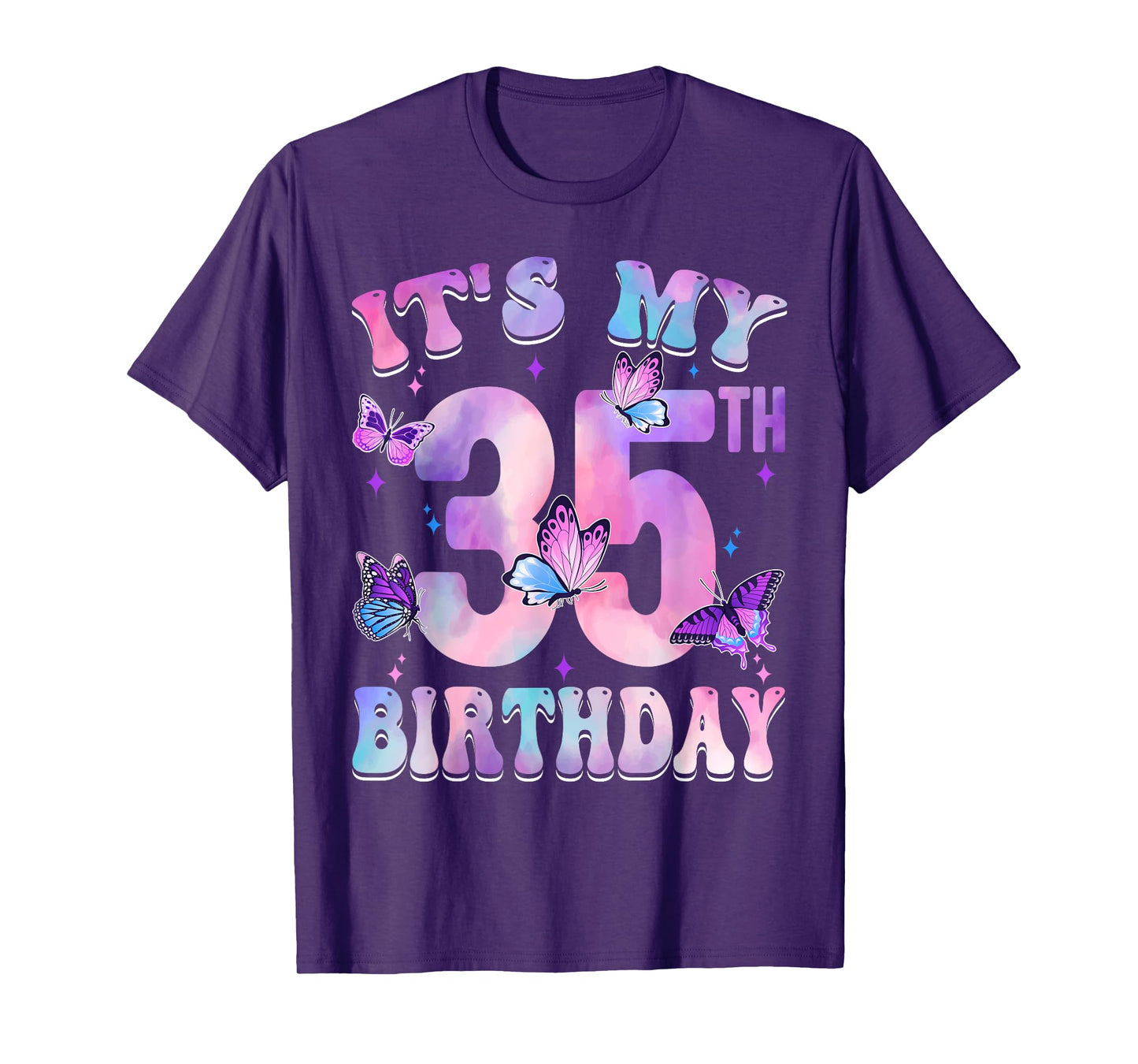 It's My 35th Birthday Butterfly Theme 35 Year Old Party Girl T-Shirt