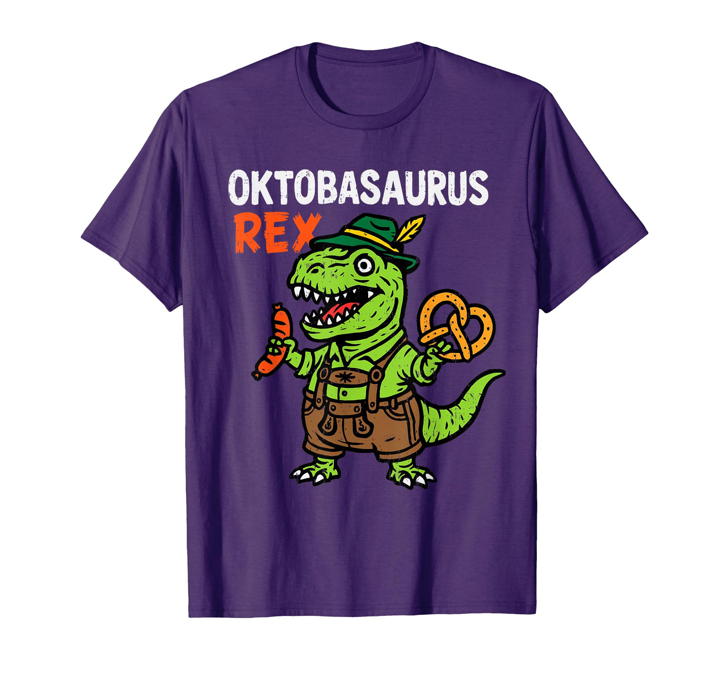 Oktoberfest Dinosaur T Rex Dino Bavarian Festival Boy Kids T-Shirt