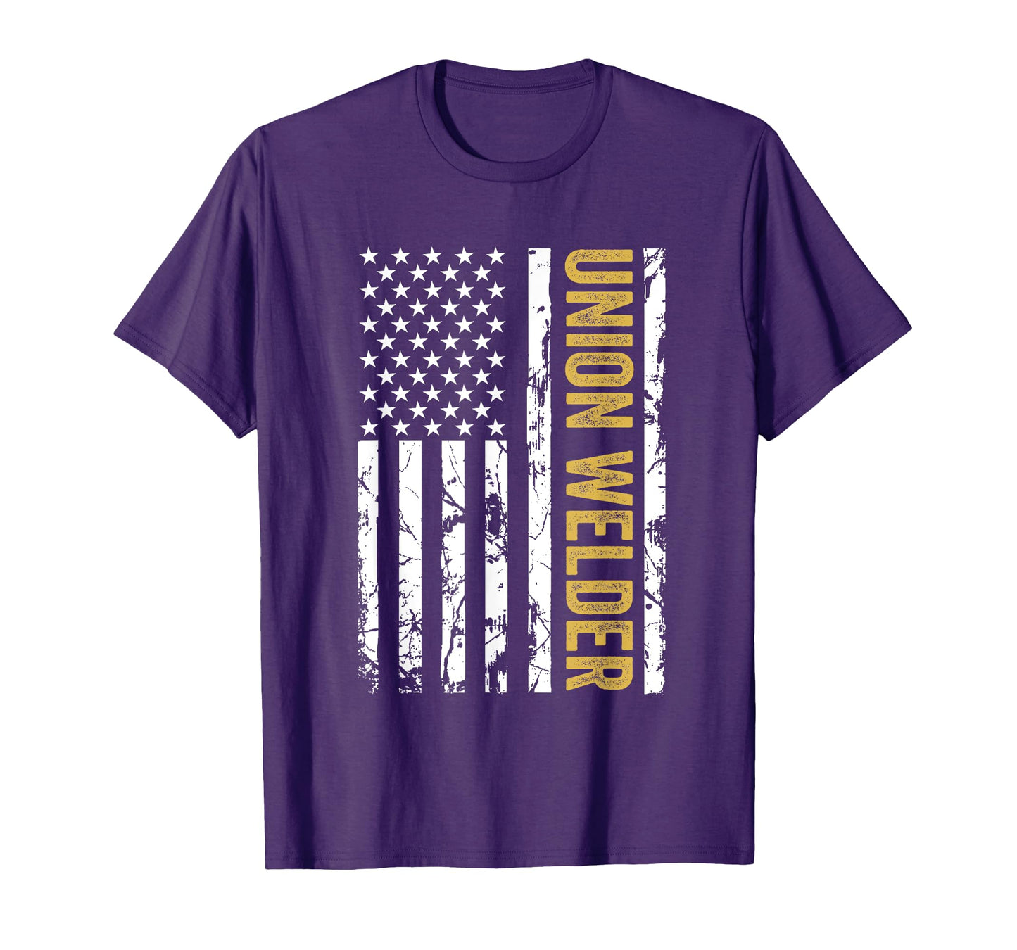 Union Welder USA American Flag Pro Union Workers Rights T-Shirt