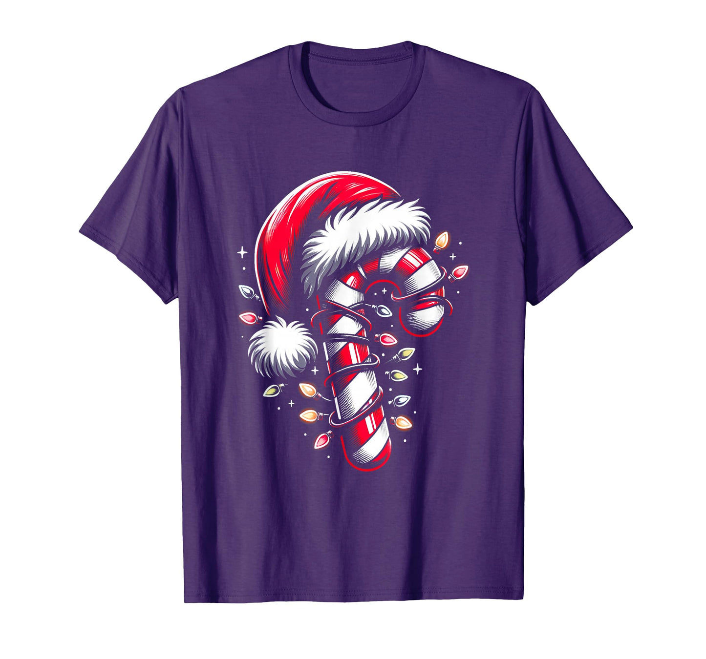 Candy Cane Crew Christmas Lights Family Matching Xmas T-Shirt