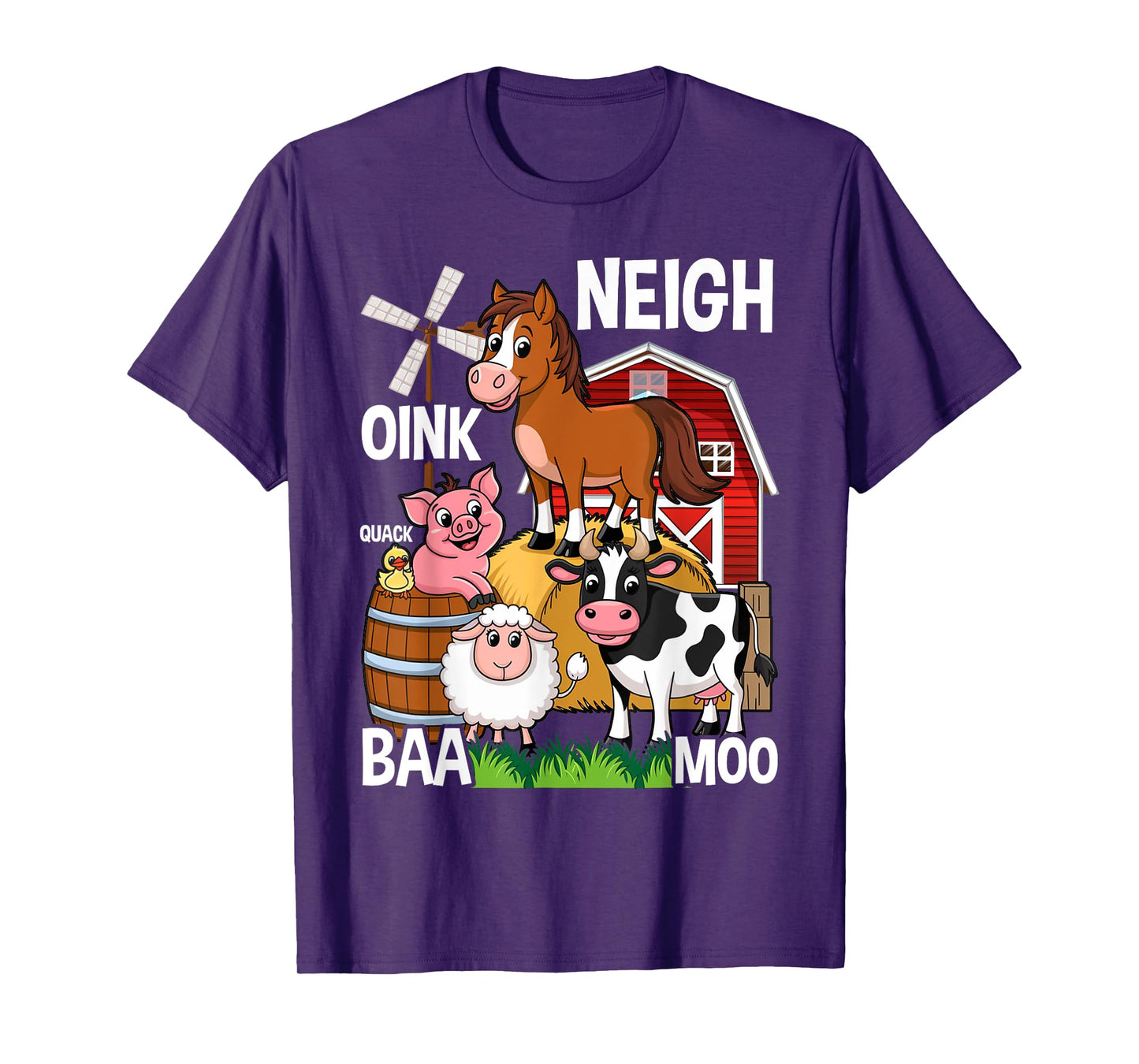 Cute Farm Animals With Sounds T-Shirt