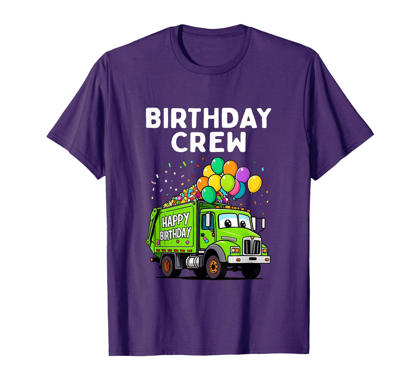 Birthday Crew Boys Garbage Truck Bday Family Matching Kids T-Shirt