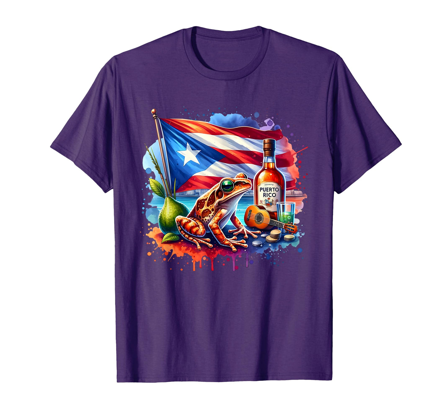 Coqui Frog Puerto Rico Puerto Rican Flag Heritage Month T-Shirt
