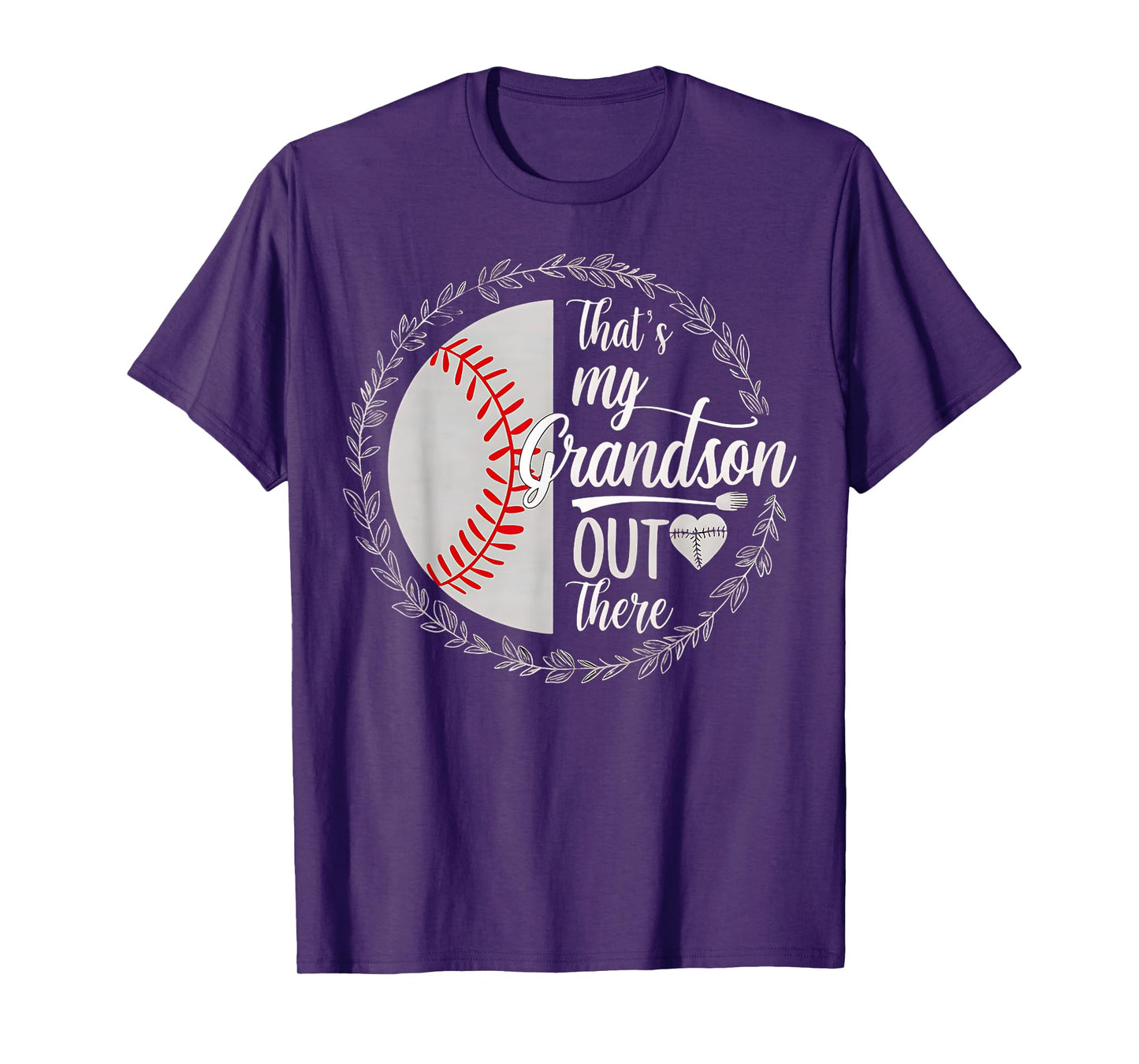 That's My Grandson Out There Baseball Grandpa Grandma T-Shirt