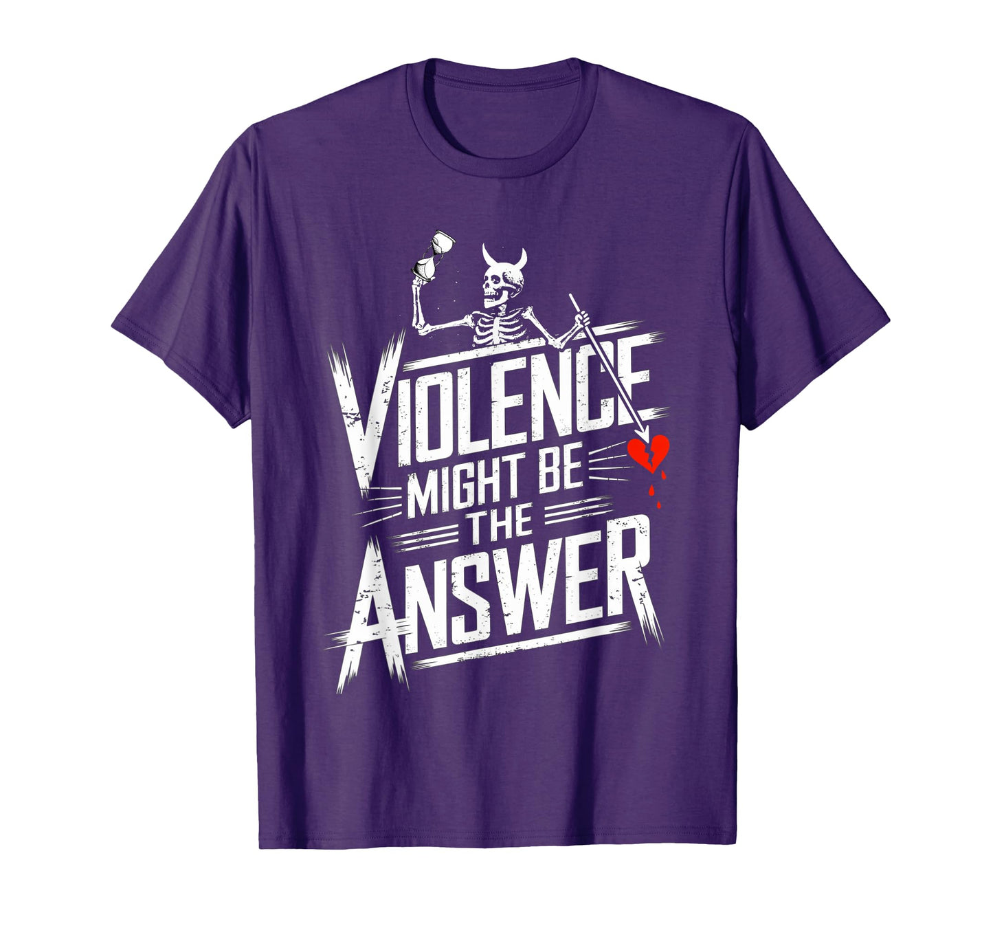 Violence Might Be-The Answer Funny Pirate Skull T-Shirt