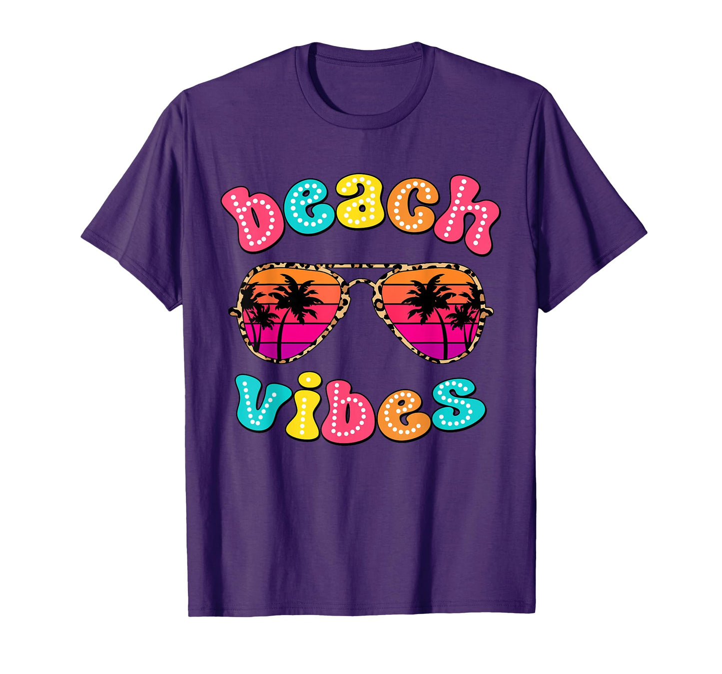 Beach Vibes Summer Sunglasses Retro Cute Girl Women Kid T-Shirt