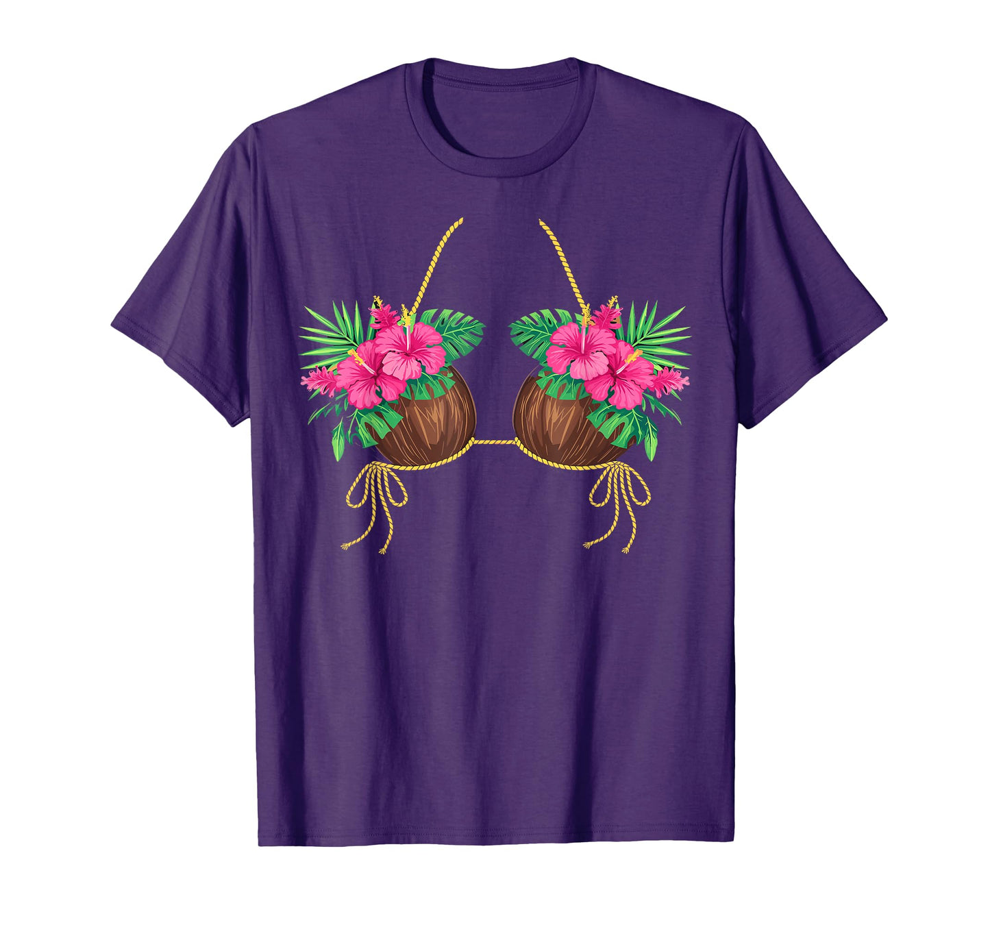 Funny Coconut Bra Tropical Luau Party Hawaii T-Shirt