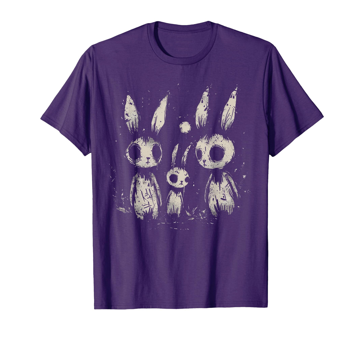 Creepy Cute Bunny Rabbits Horror Goth Grunge Alt Aesthetic T-Shirt