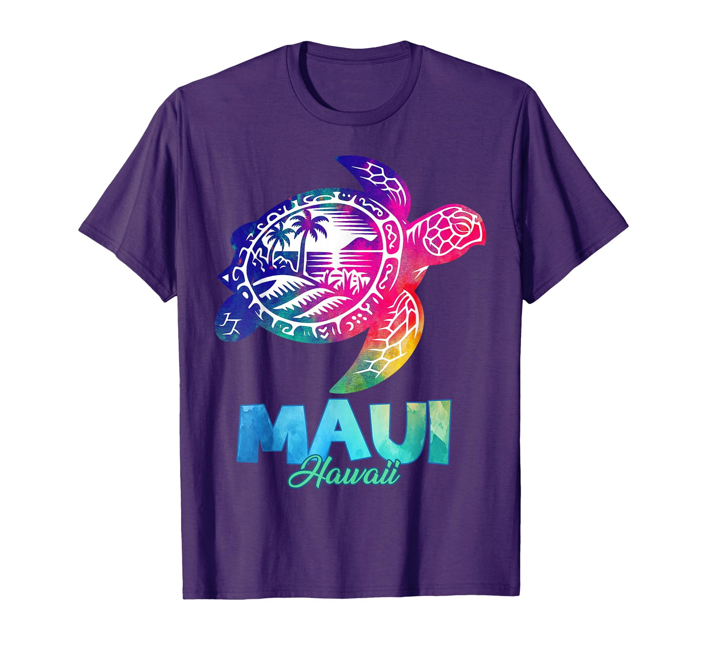 Maui Hawaii Turtle Tie Dye Summer Vacation Gifts Souvenir T-Shirt