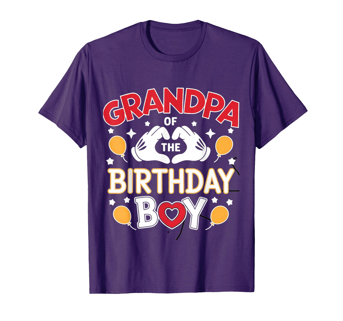 Grandpa of The Birthday Boy Family Party Decor Grandson T-Shirt