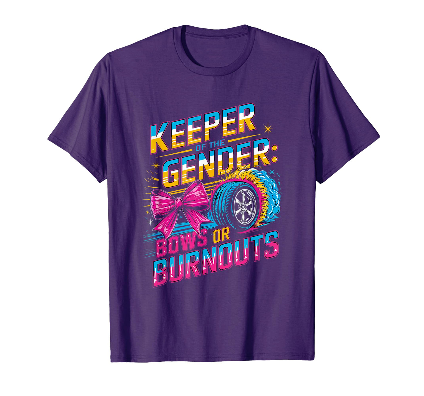Keeper of the Gender Burnouts or Bows Gender Reveal Party T-Shirt