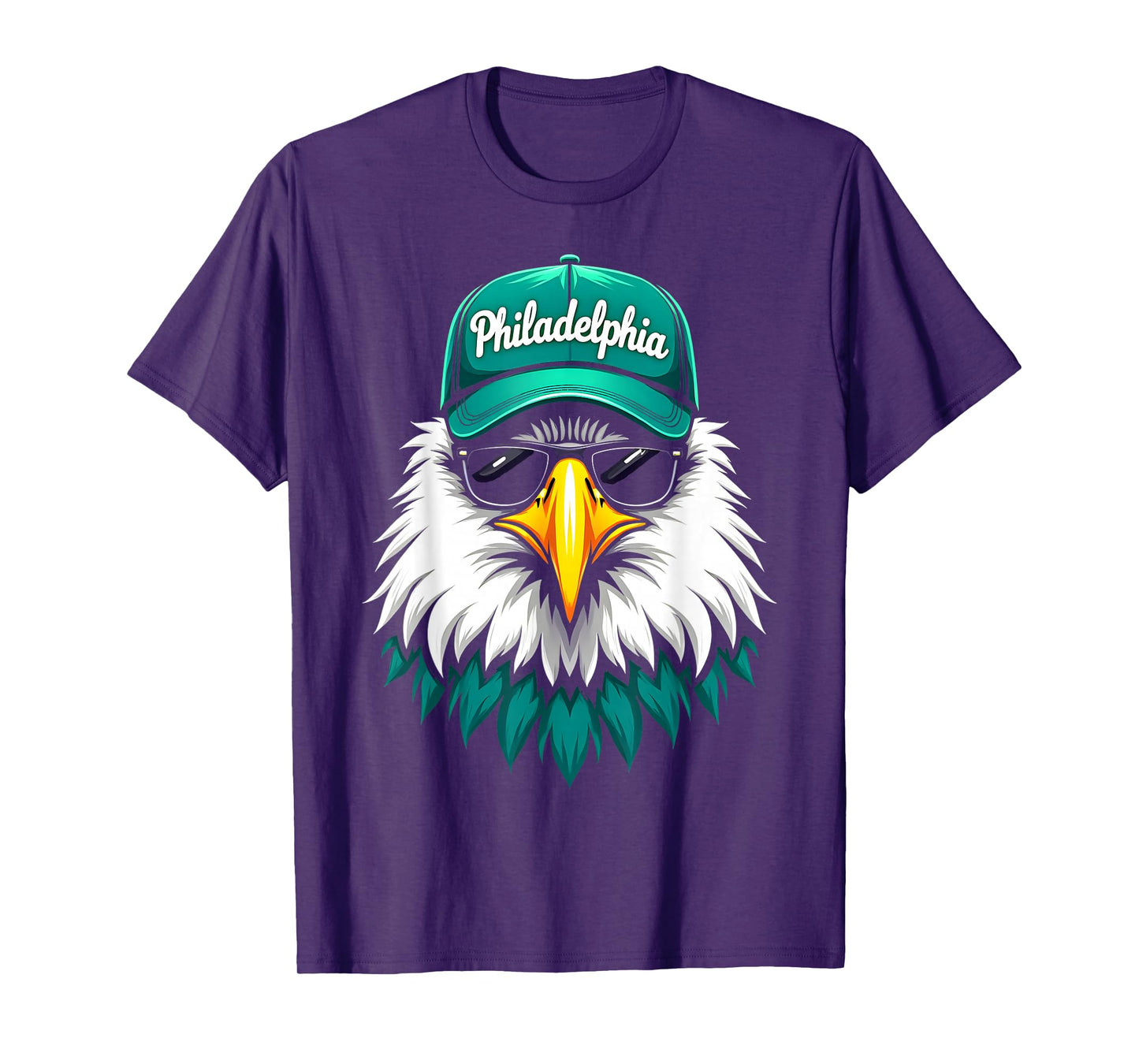 Cool Face Eagles with Sunglasses Women Men Kids Funny Tees T-Shirt