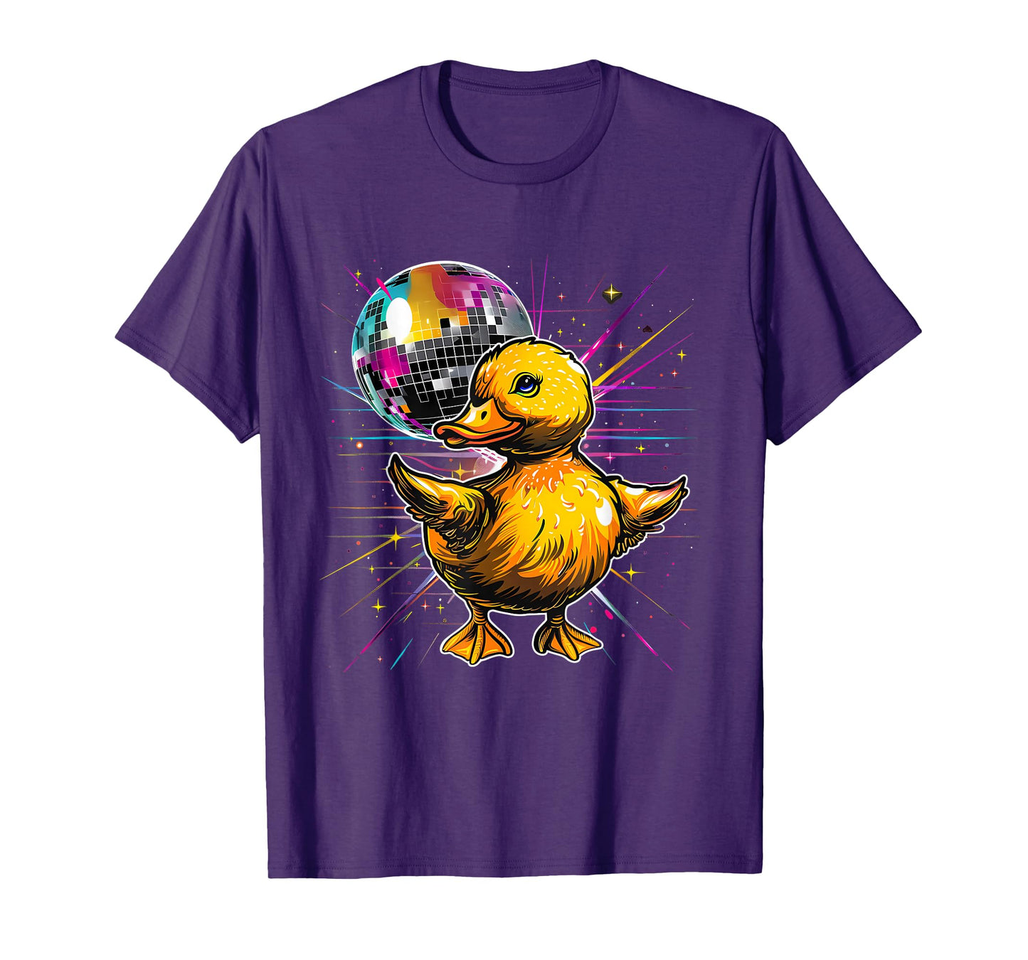 Rubber Duck Disco Dancing Disco Ball Music Rubber Duckie T-Shirt