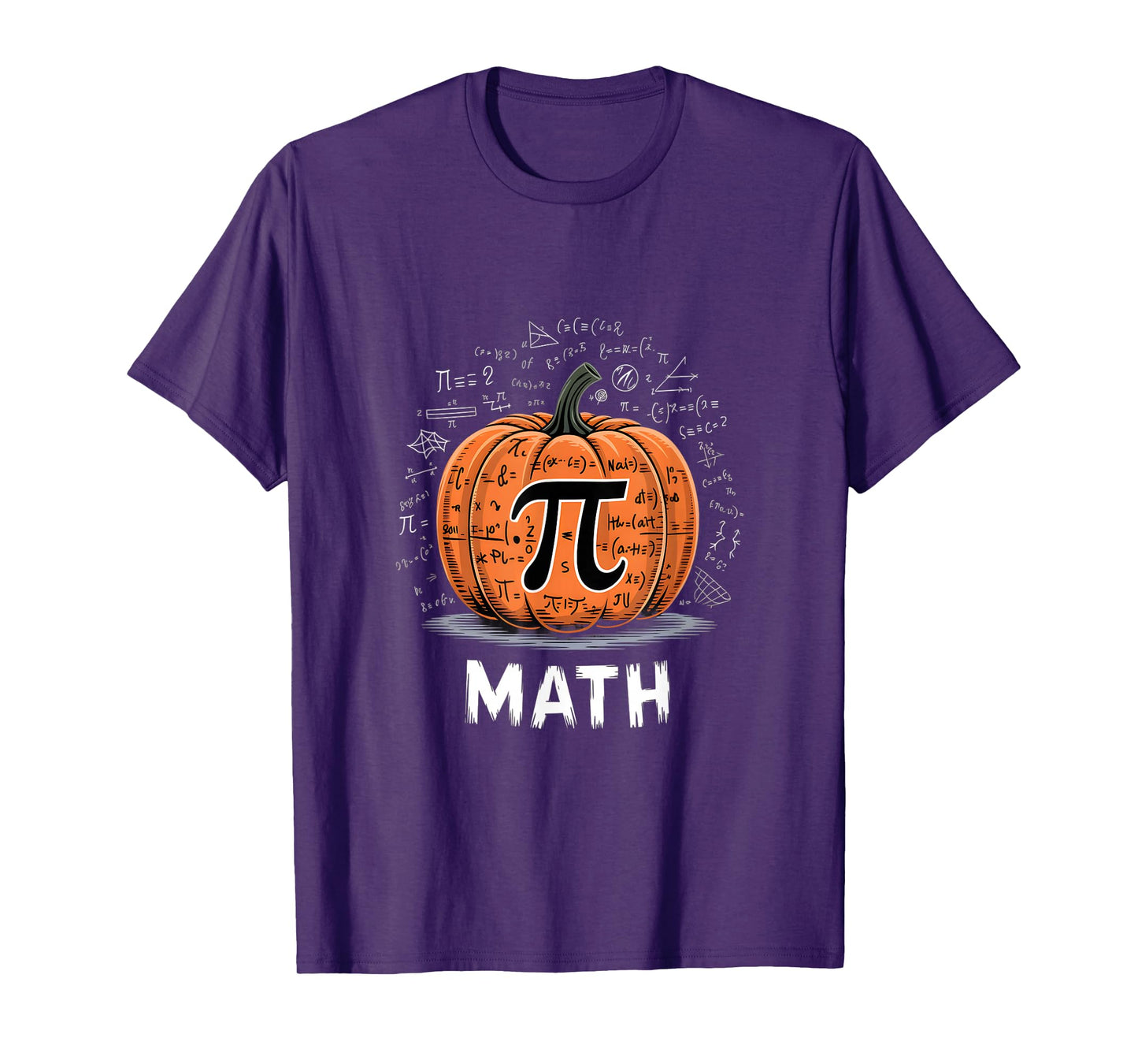 Funny Math Is Scary Pumpkin Pi Mathematics Halloween Pun T-Shirt