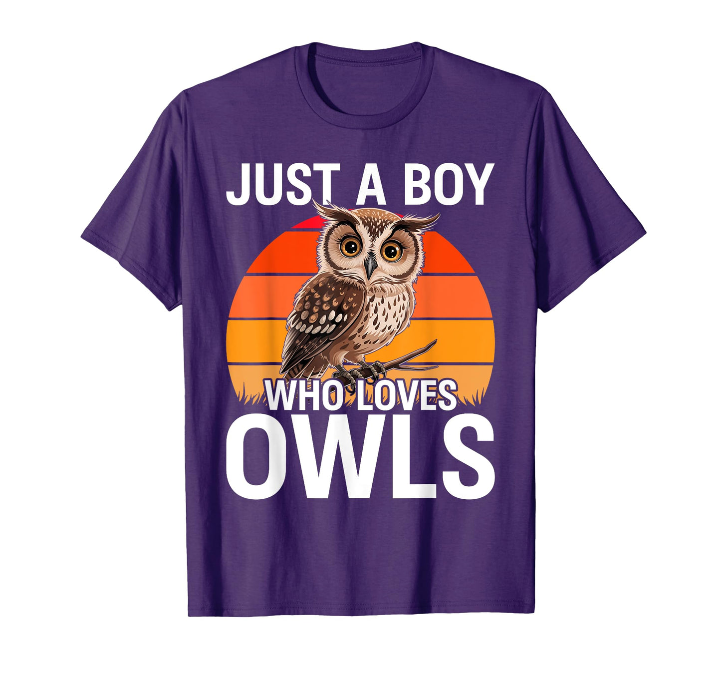 Just a Boy Who Loves Owls For Toddlers Boys Kids Birds Lover T-Shirt