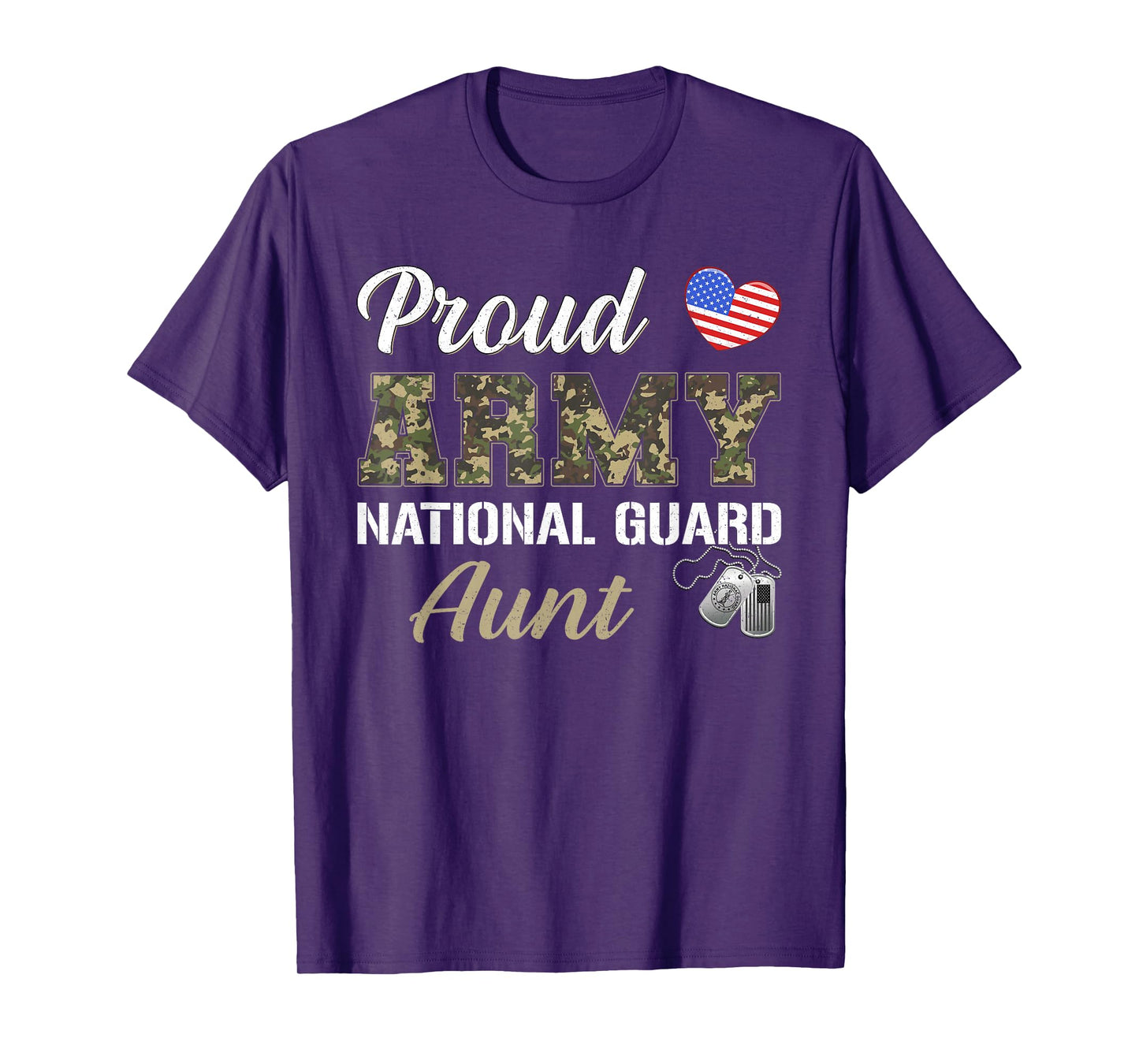Retro Proud Army National Guard Aunt Military Pride Costume T-Shirt