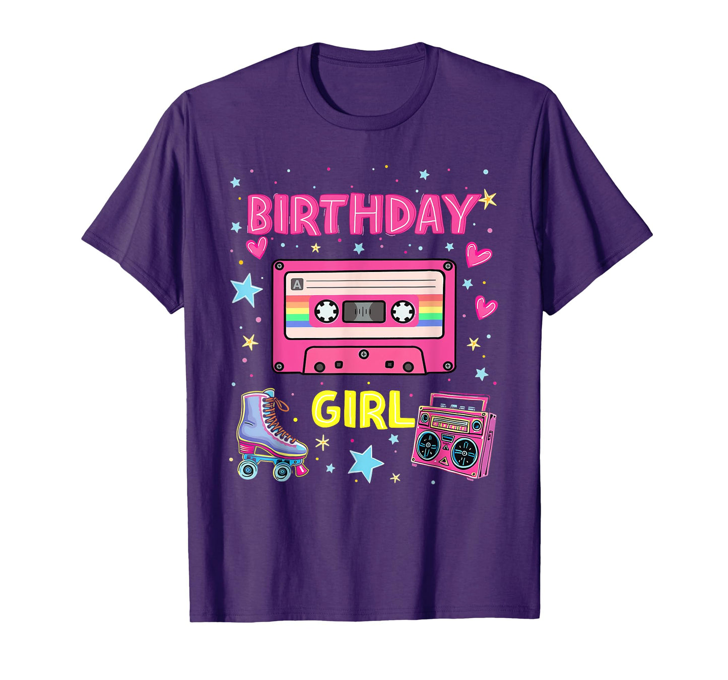 Birthday Girl 80s 90s Birthday Party Costume 1980s Women T-Shirt
