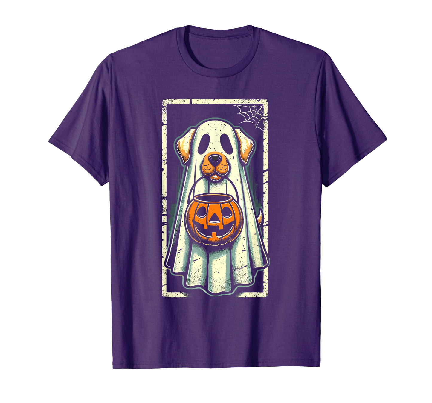 Cute Ghost Dog Men Women Kids Halloween Funny Ghost T-Shirt