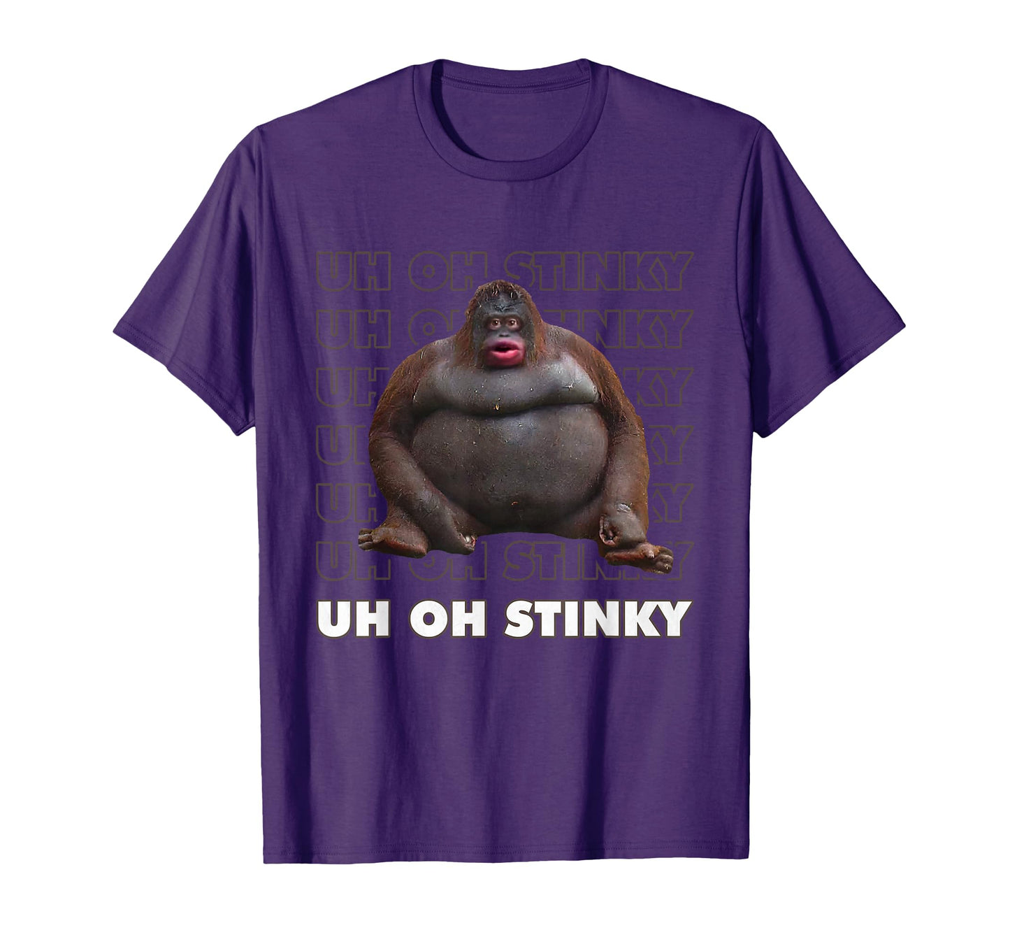 Uh Oh Stinky Poop Meme Funny Monkey T-Shirt