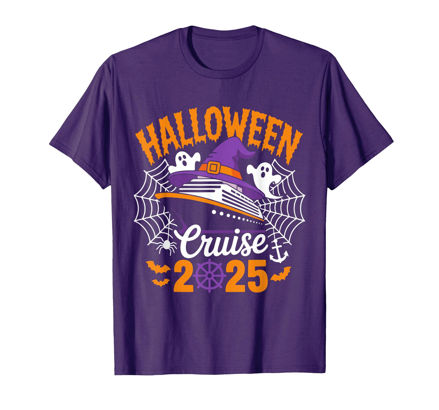 Retro Halloween Cruise 2025 Matching Family Halloween Trip T-Shirt