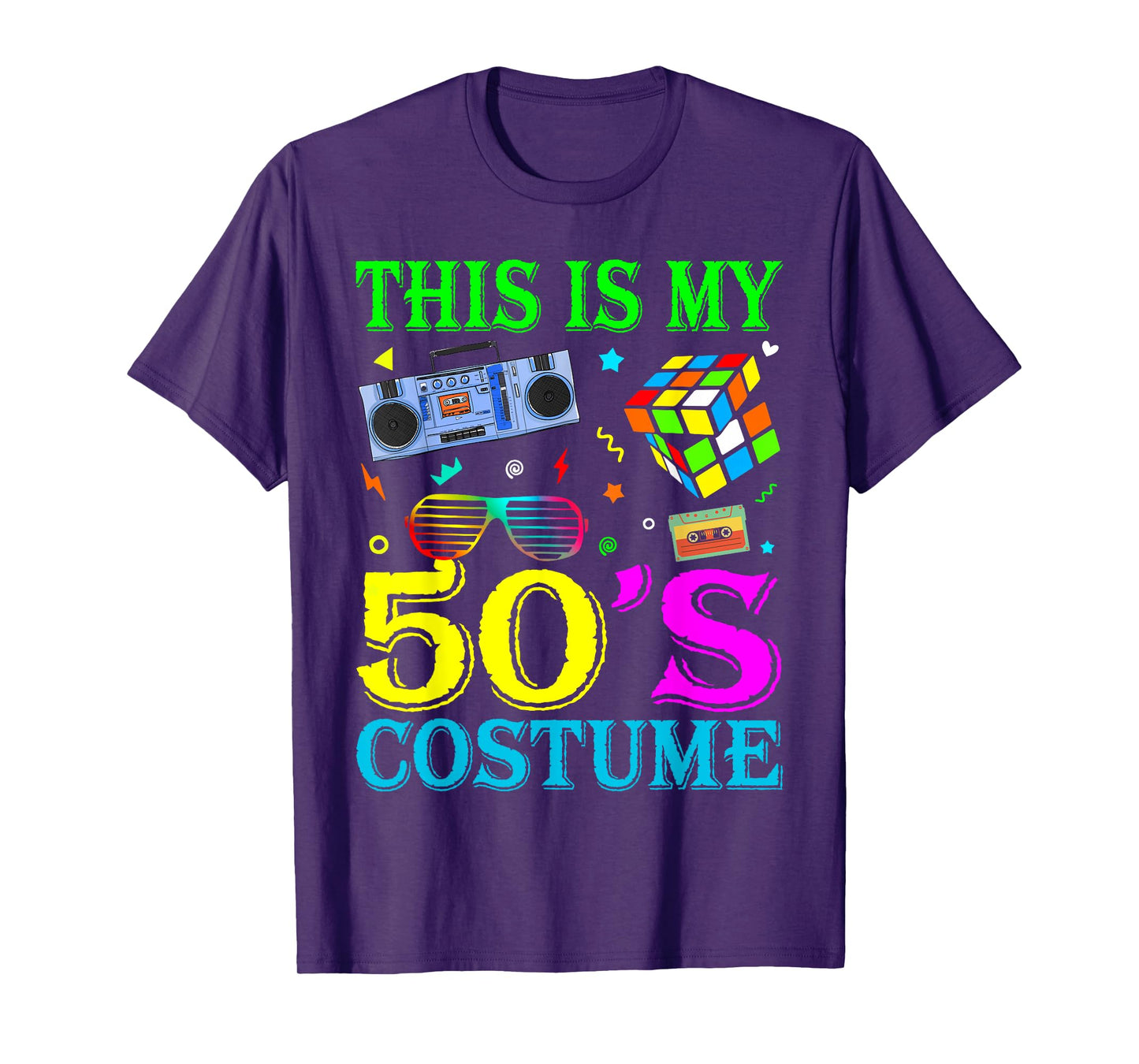 Vintage Matching Halloween 1950s This Is My 50's Costume T-Shirt