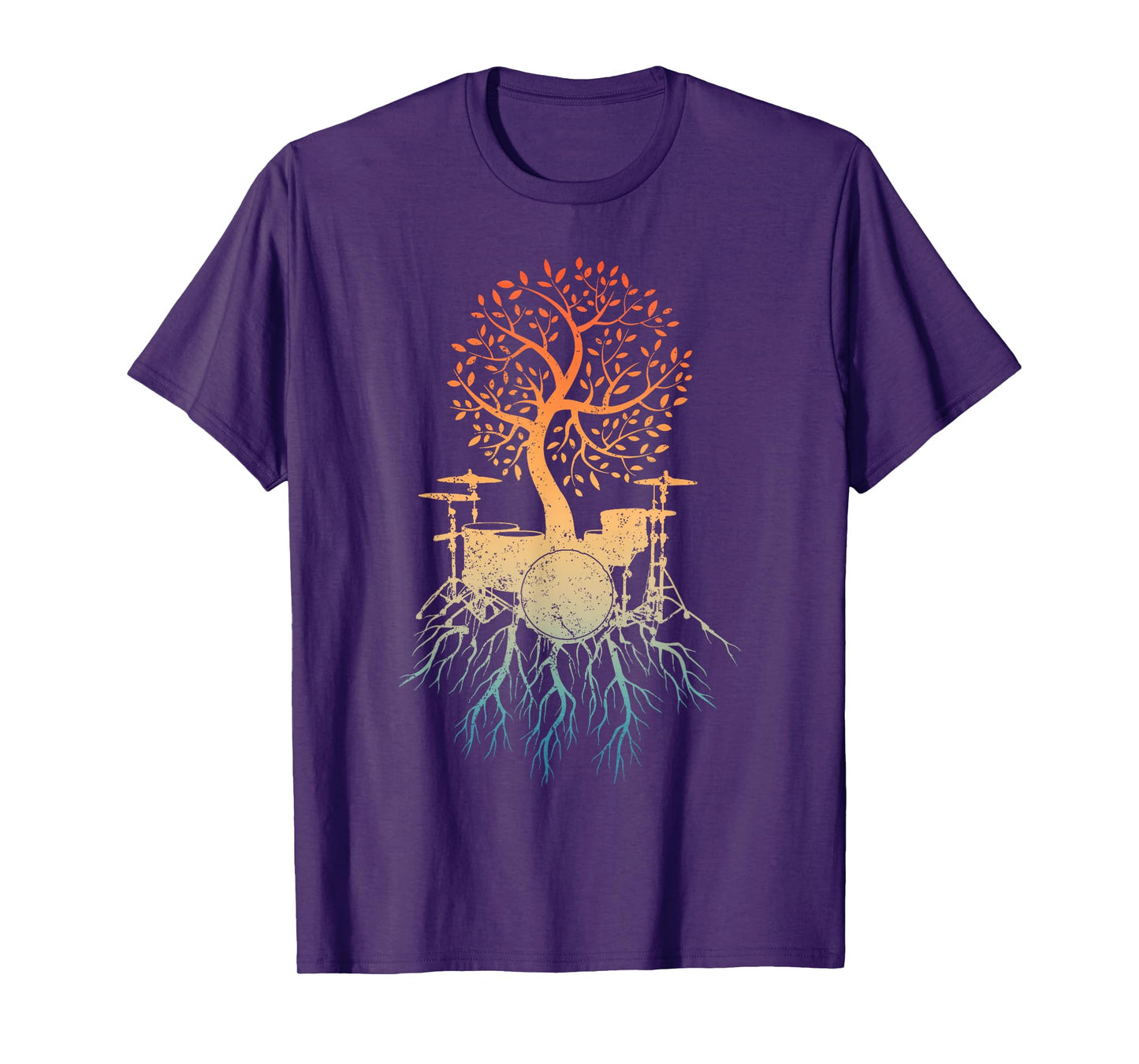 Cool Drum Set Art For Men Women Drummer Music Drumming Lover T-Shirt