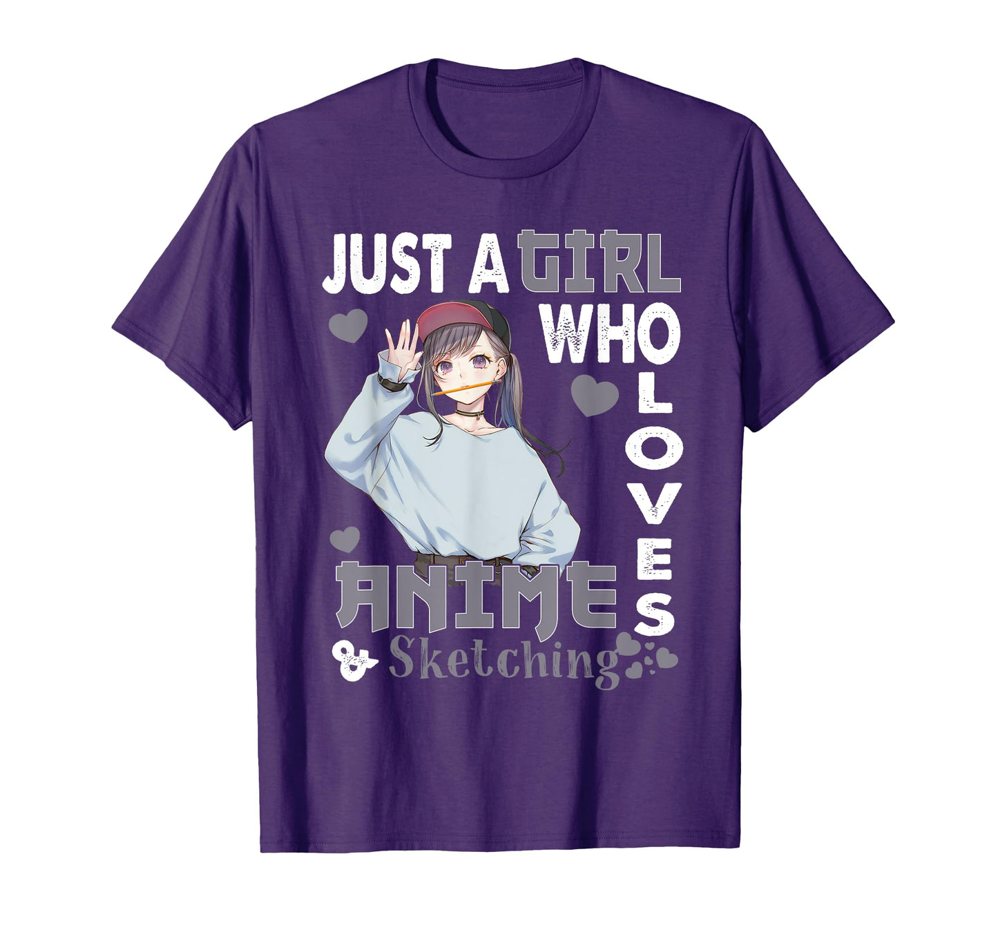 Japanese Anime Drawing Gifts Just A Girl Who Loves Sketching T-Shirt