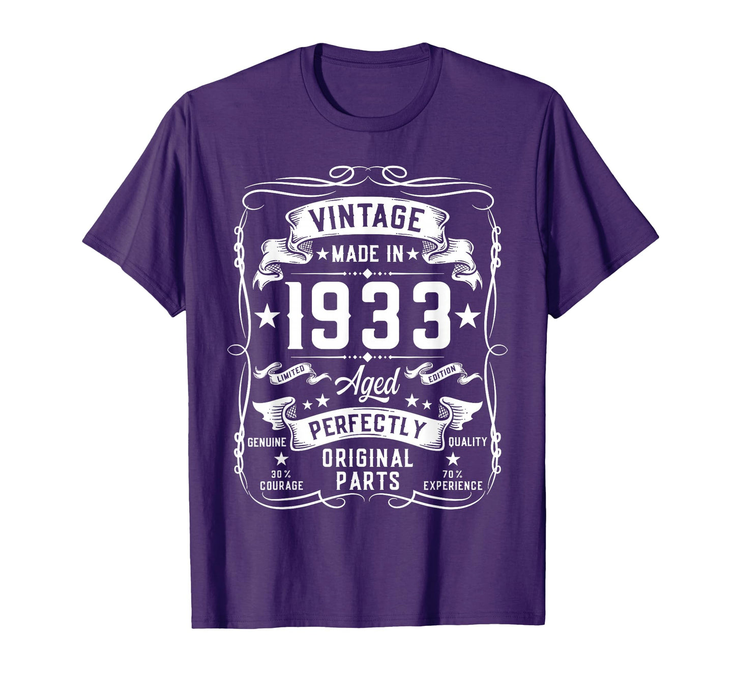 Vintage 1933 92 Years Old Gifts for Men 92yr 92nd Birthday T-Shirt