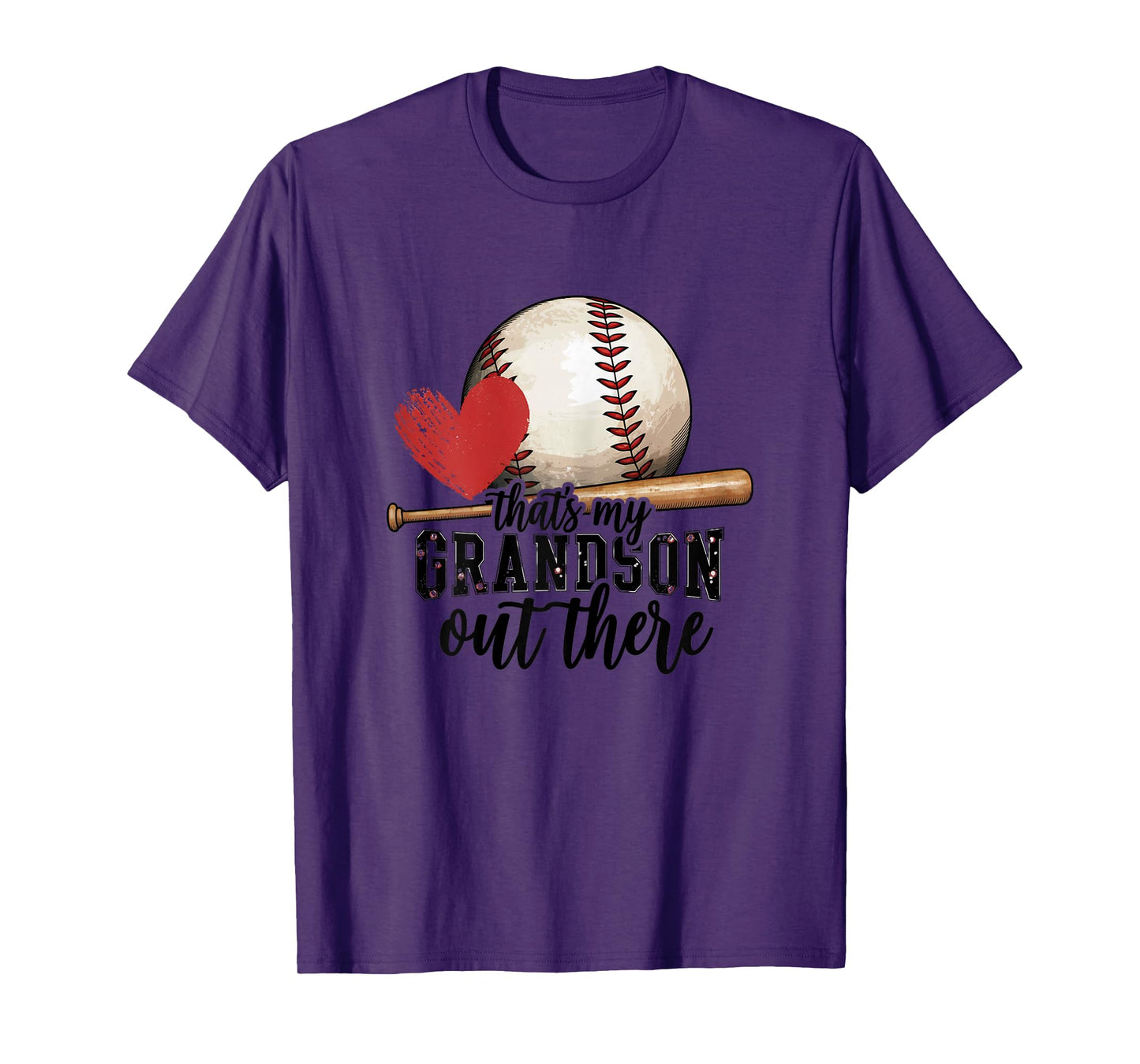 That'S My Grandson Out There Baseball Grandma Mothers Day T-Shirt