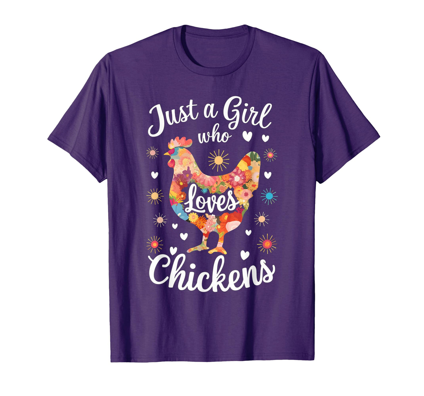 Just a Girl Who Loves Chickens Mom Chicken Shirts for Women T-Shirt