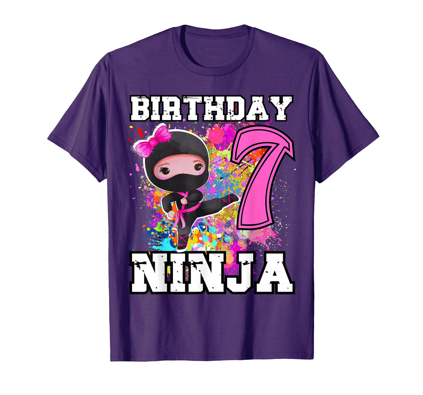 Birthday Ninja 7 year old Funny Ninja Party Birthday T-Shirt