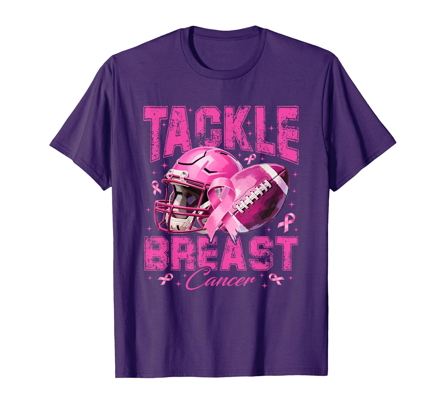 Tackle Breast Cancer Football Pink Breast Cancer Awareness T-Shirt