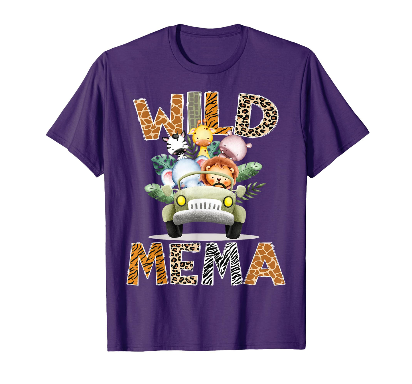 Wild Mema Safari Jungle Animals 1st Birthday Truck T-Shirt