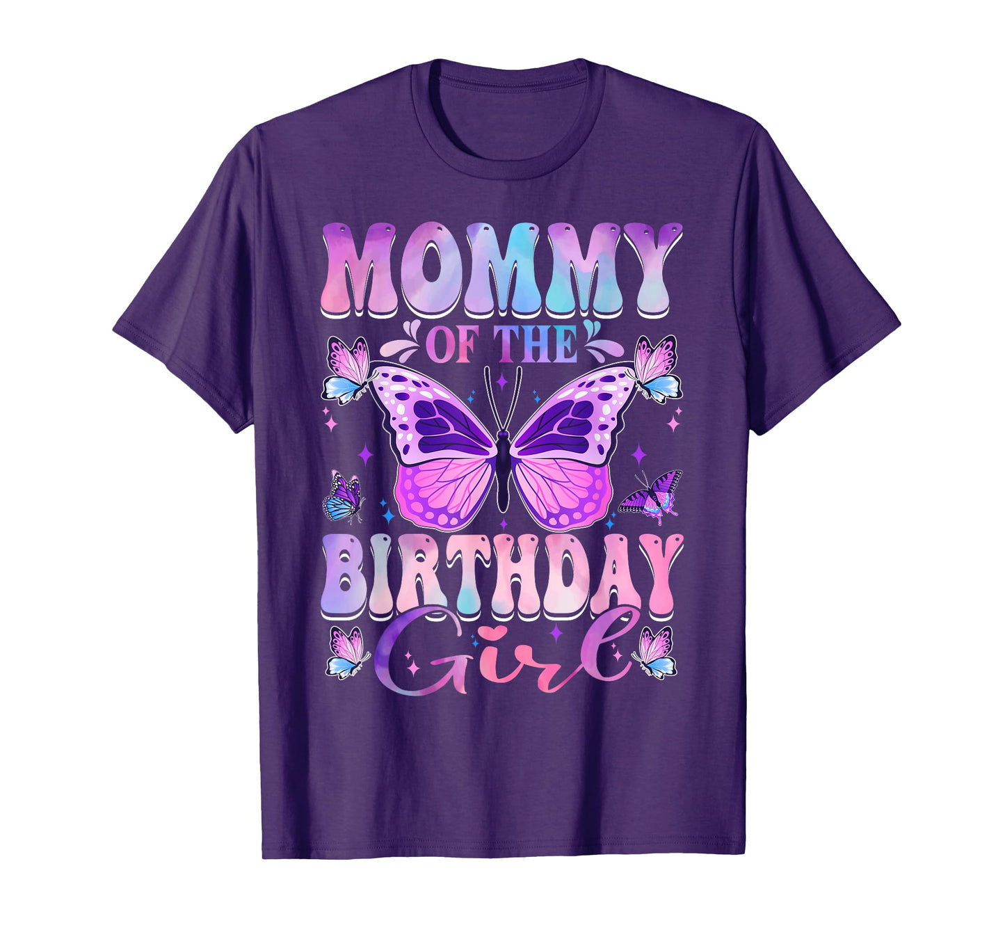 Mommy Of The Birthday Girl Butterfly Party Matching Family T-Shirt