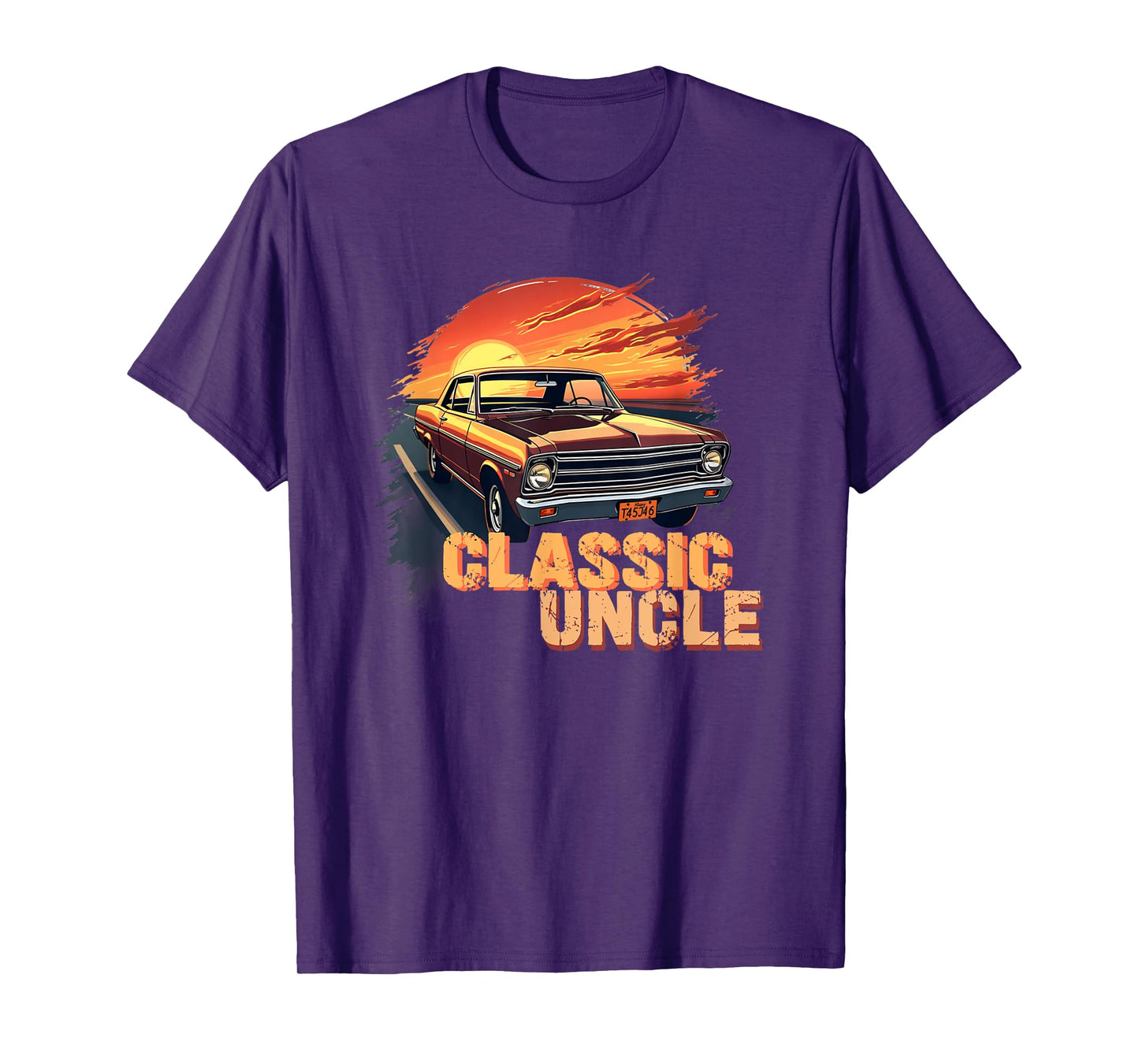 Funny Uncle Classic Car Uncle Saying T-Shirt
