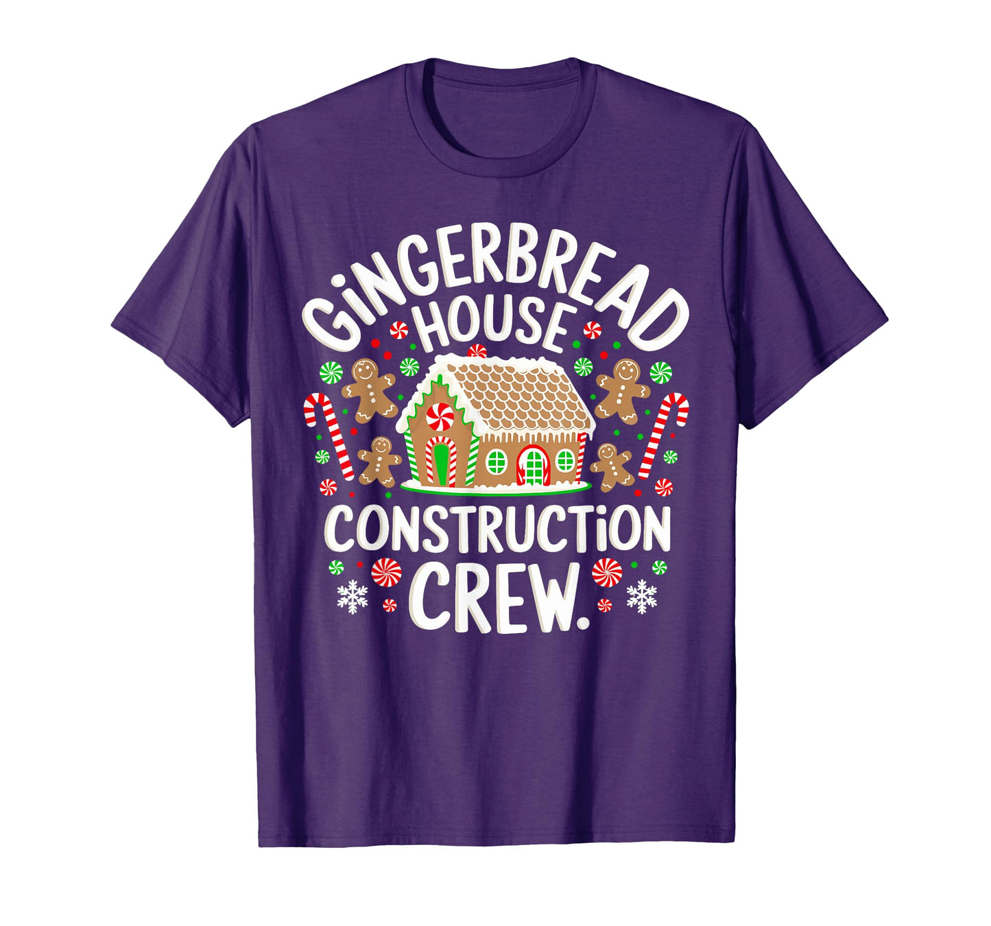 Baking Xmas Gingerbread House Construction Crew Decorating T-Shirt