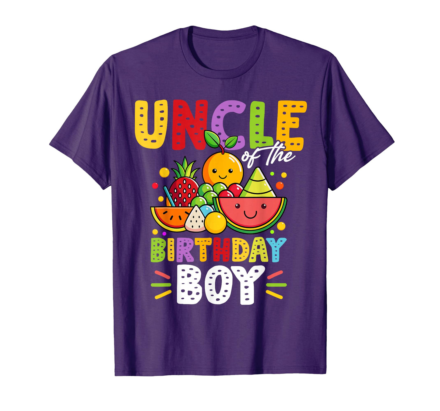 Uncle Of The Birthday Boy Family Funny Fruit Birthday T-Shirt