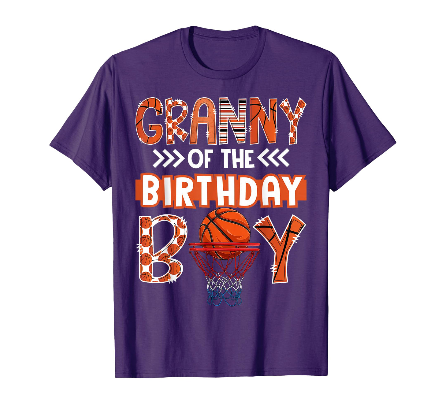 Granny of The Birthday Boy Basketball Lover Matching T-Shirt