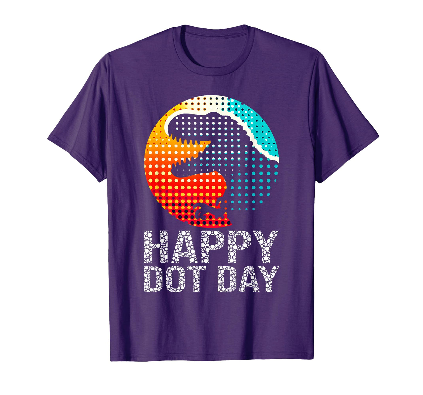 Polka Dot Day Colorful Dinosaur Dotted Design Fun Boys T-Shirt