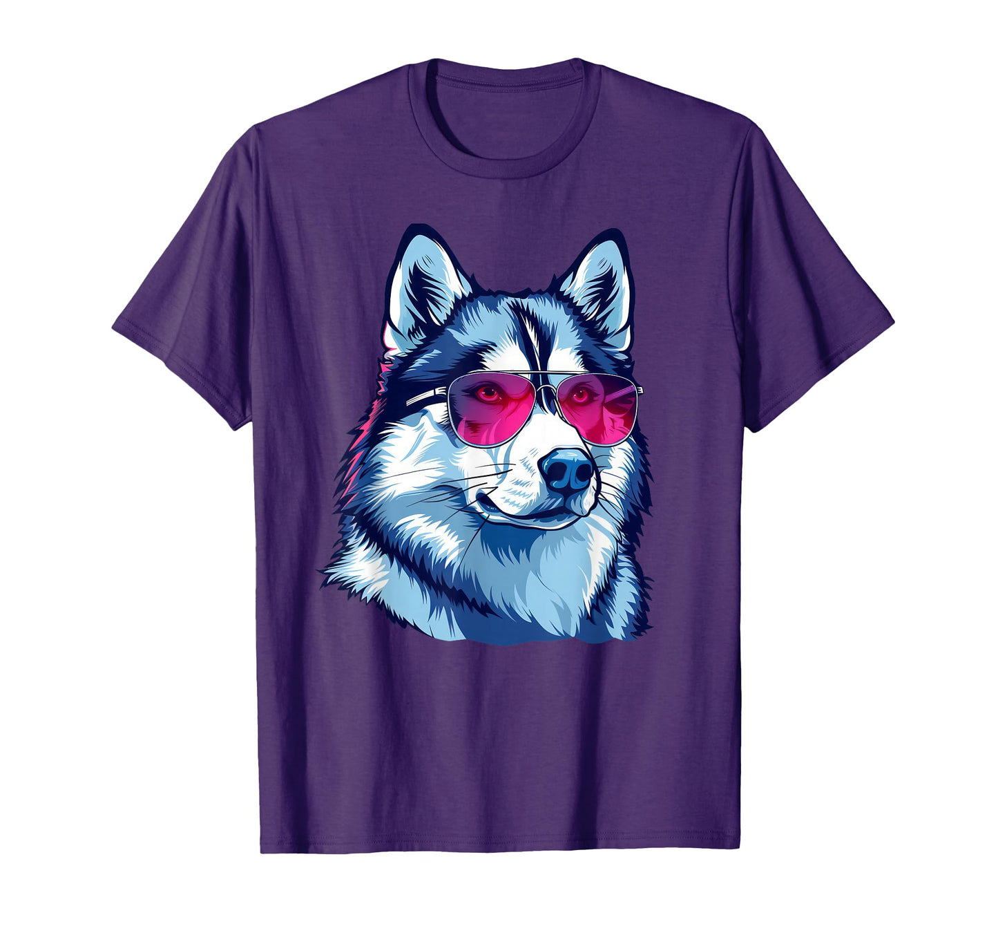 Siberian Husky Dog Sunglasses T-Shirt