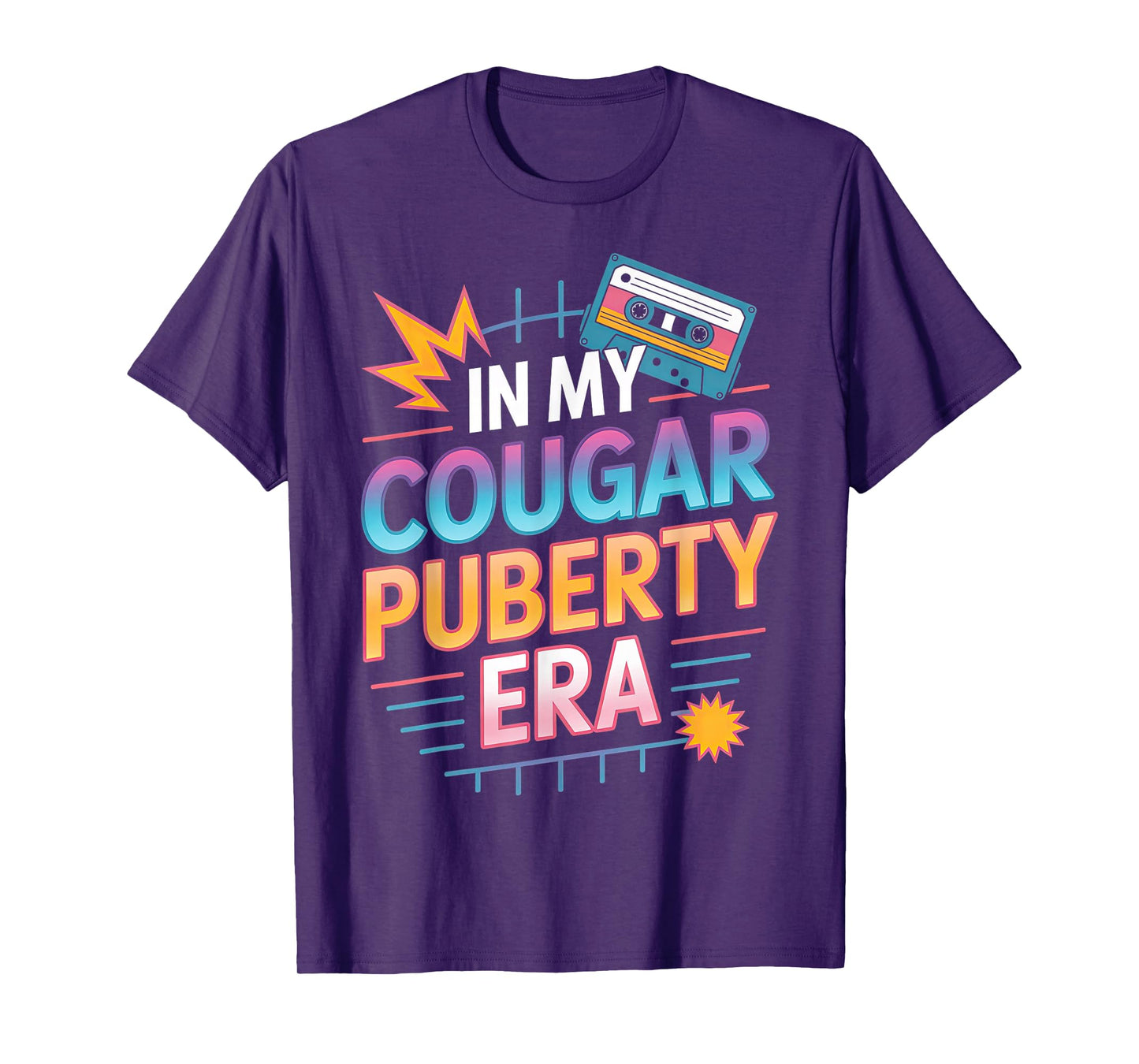 Retro 80s 90s Funny Menopause Midlife Cougar Puberty T-Shirt