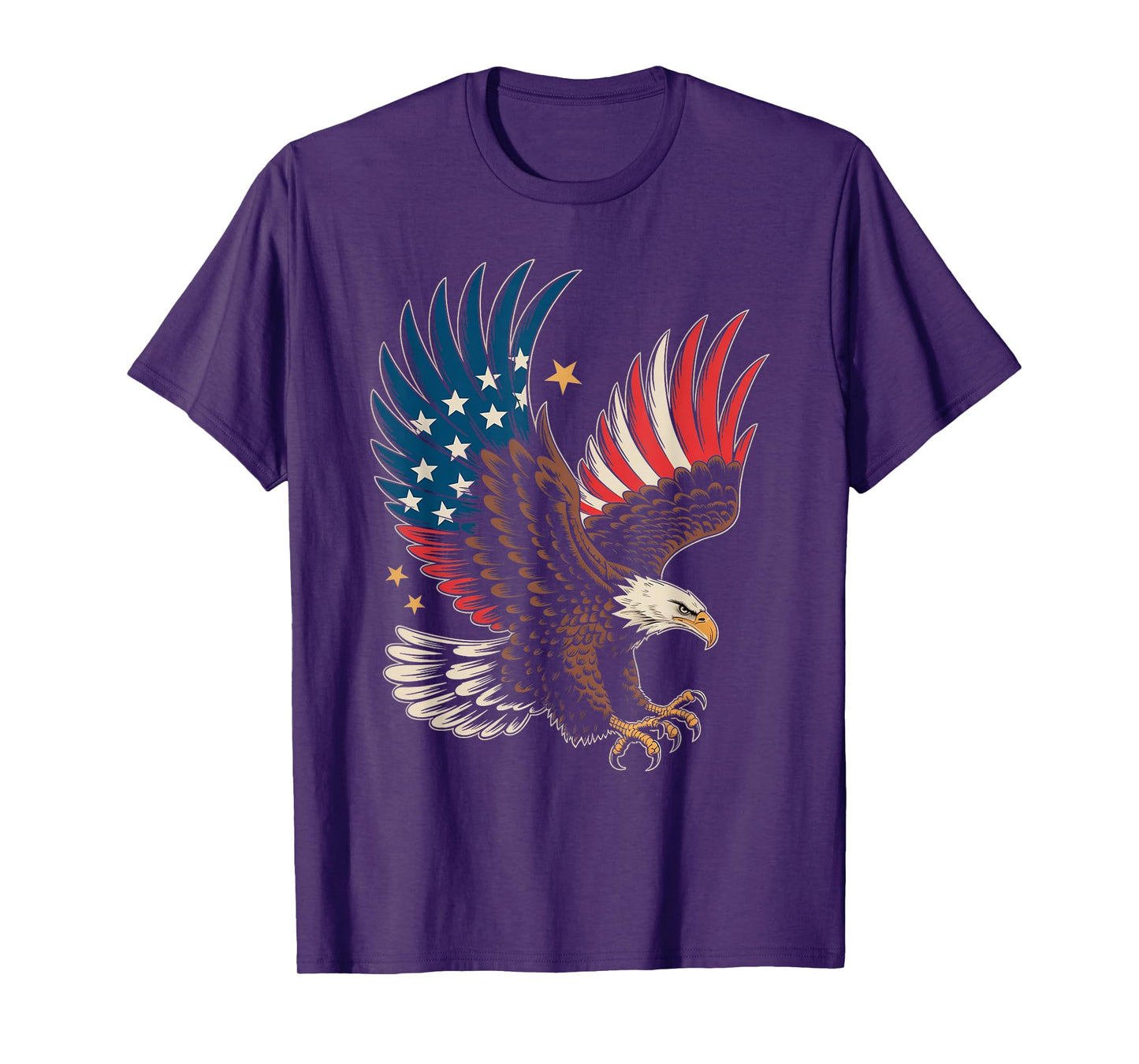 American USA Flag Bald Eagle 4th of July Patriotic Eagle T-Shirt