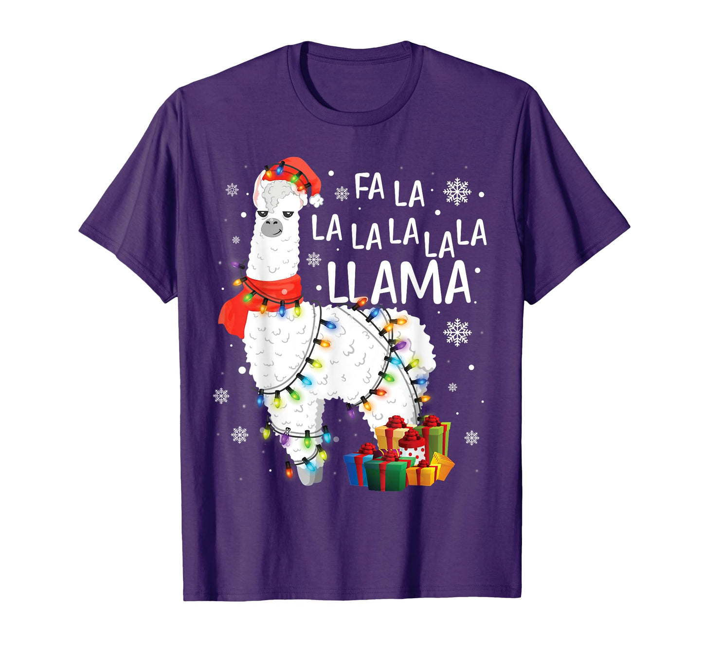 Fa La La Llama Christmas Funny Lllama Lover Xmas Pajamas T-Shirt