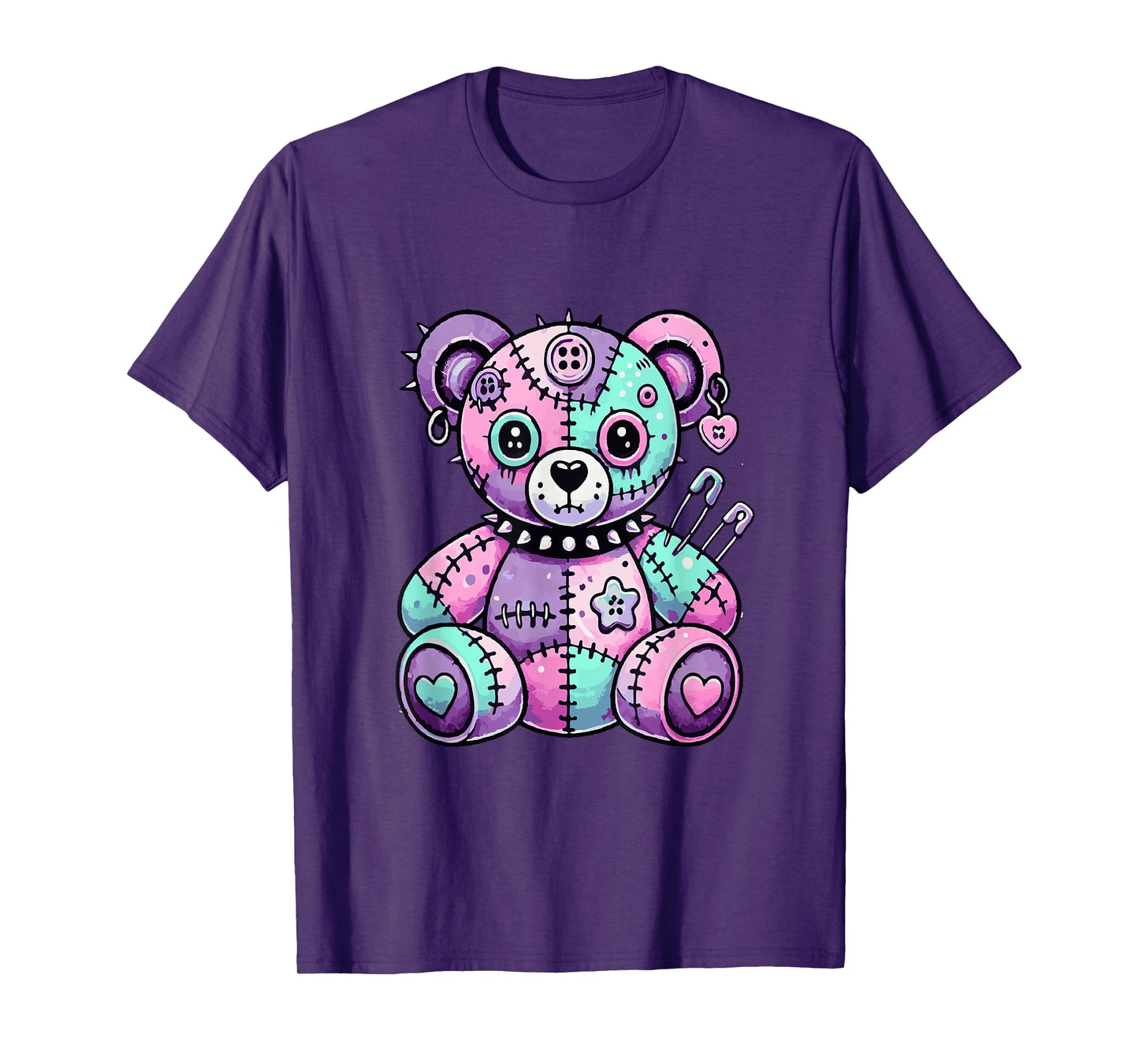 Cute Pastel Goth Aesthetic Kawaii Creepy Teddy Bear T-Shirt